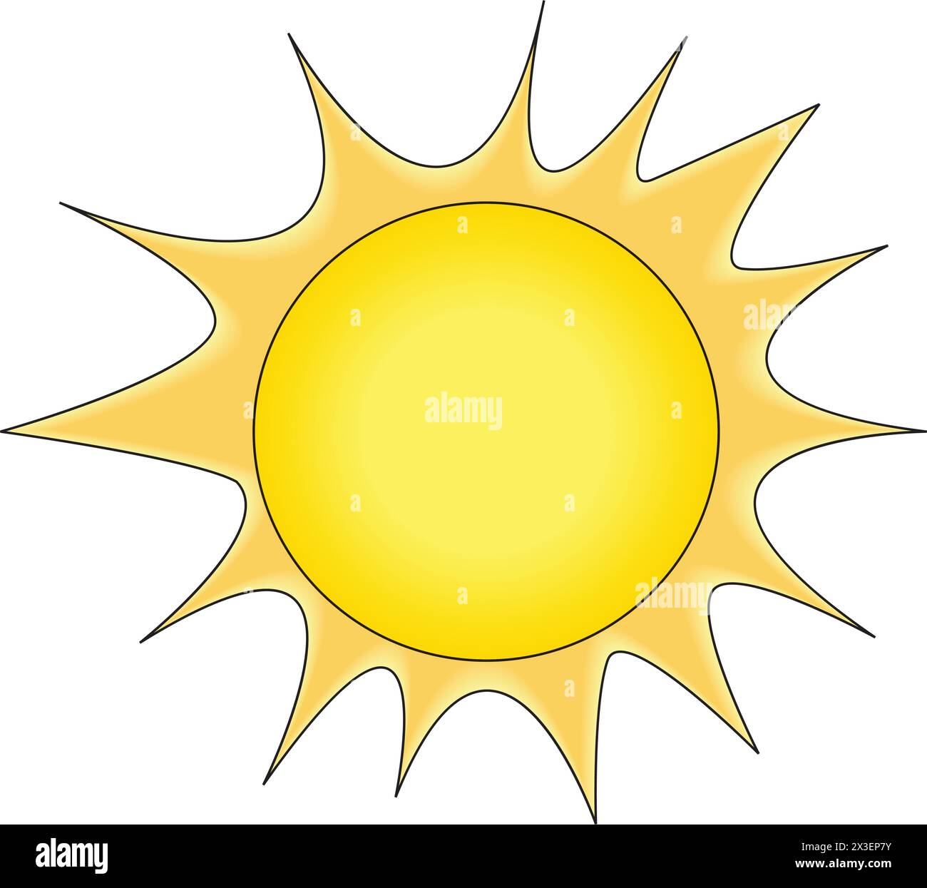 Sun vector illustration stock vector image art alamy
