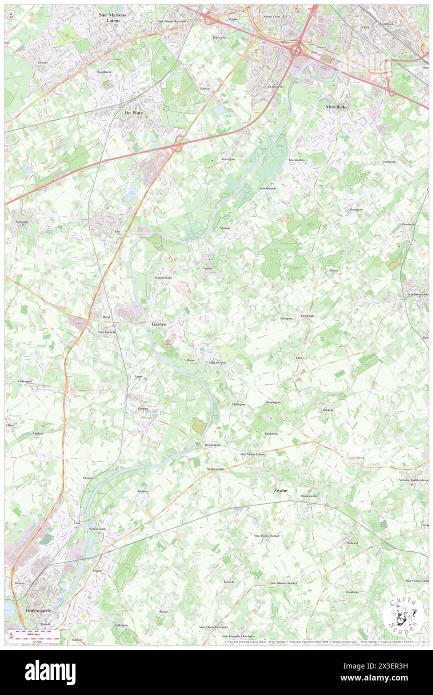 Gavere, Provincie Oost-Vlaanderen, BE, Belgium, Flanders, N 50 55' 44'', N 3 41' 20'', map, Cartascapes Map published in 2024. Explore Cartascapes, a map revealing Earth's diverse landscapes, cultures, and ecosystems. Journey through time and space, discovering the interconnectedness of our planet's past, present, and future. Stock Photo