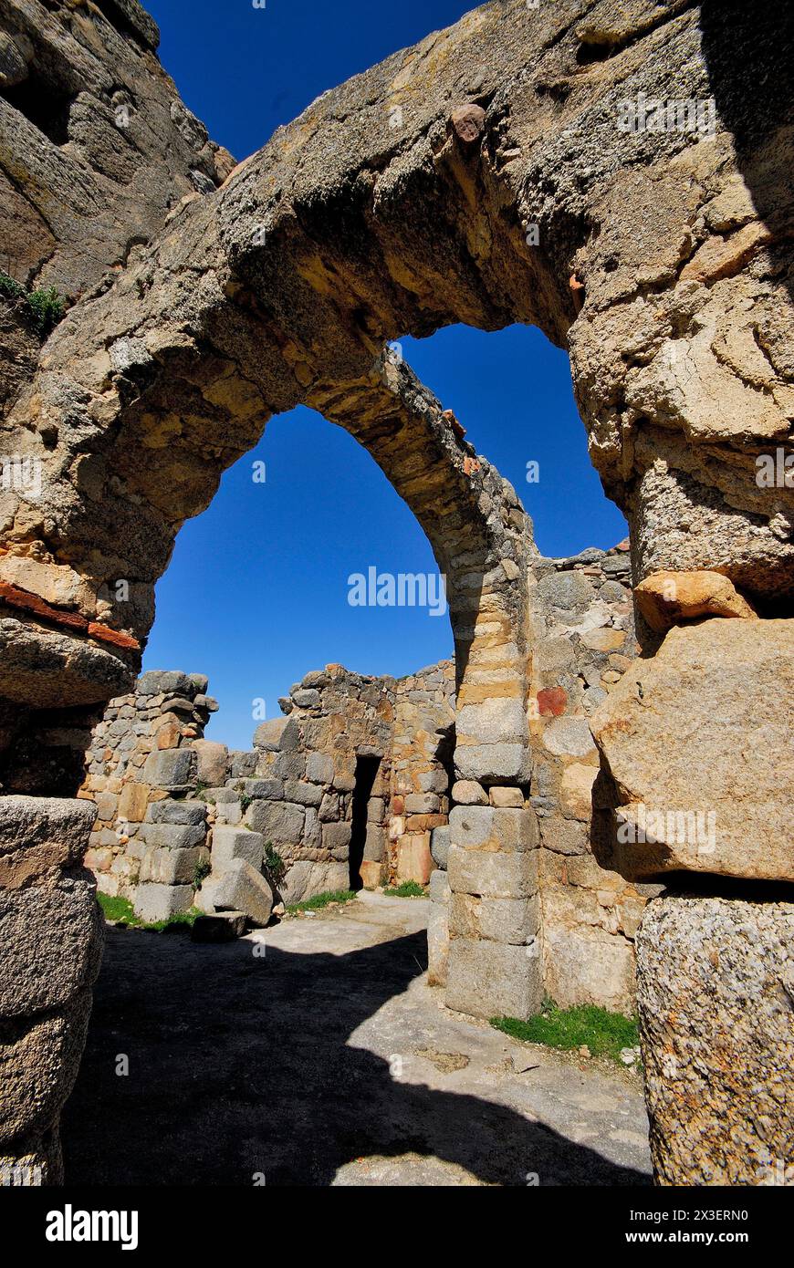 Ruins of the church of San Pedro de la Mata, close to Casalgordo, Toledo, Spain Stock Photo