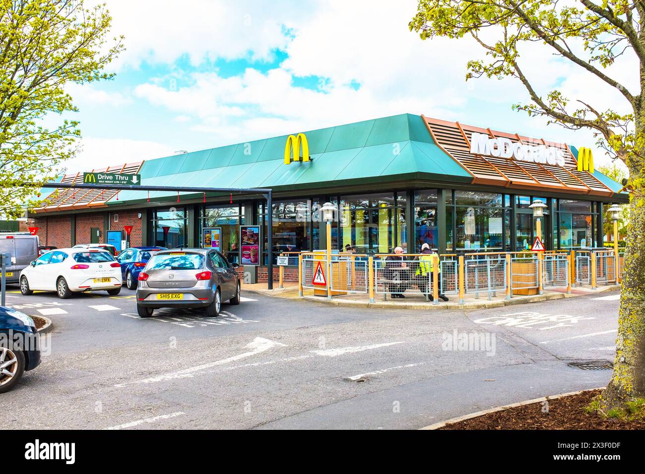 McDonalds fast food and drive thru outlet, Ayr, Ayrshire, Scotland, UK Stock Photo