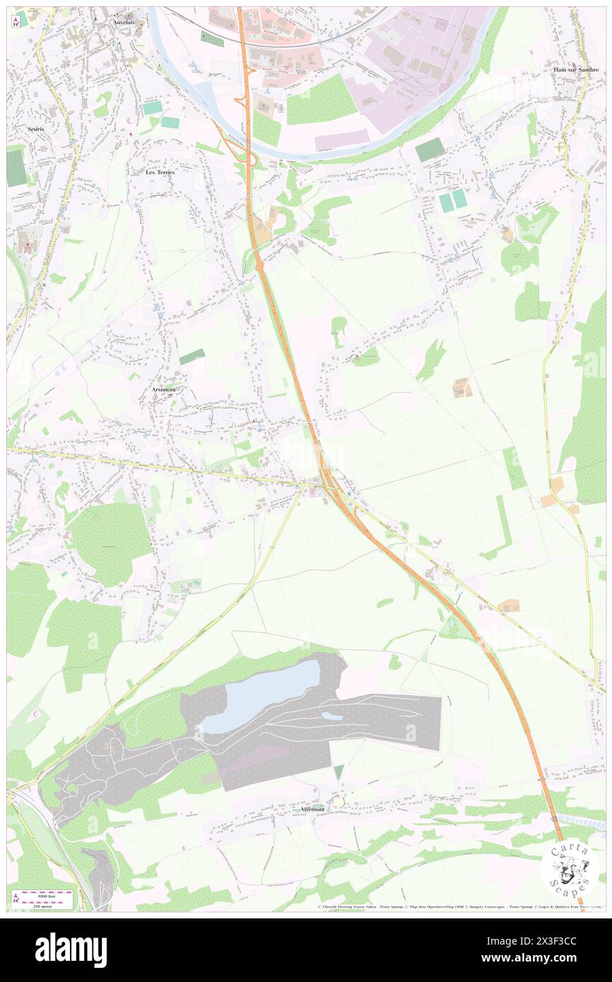 Arsimont, Province de Namur, BE, Belgium, Wallonia, N 50 25' 42'', N 4 38' 19'', map, Cartascapes Map published in 2024. Explore Cartascapes, a map revealing Earth's diverse landscapes, cultures, and ecosystems. Journey through time and space, discovering the interconnectedness of our planet's past, present, and future. Stock Photo