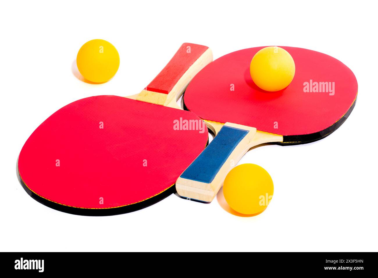 Two Table Tennis Rackets Two table tennis rackets on a white background Stock Photo - Alamy