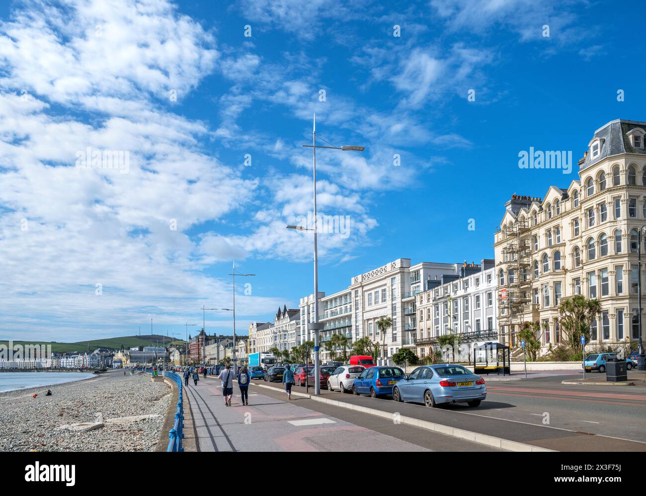 The Central Pomenade in Douglas, Isle of Man, England, UK Stock Photo