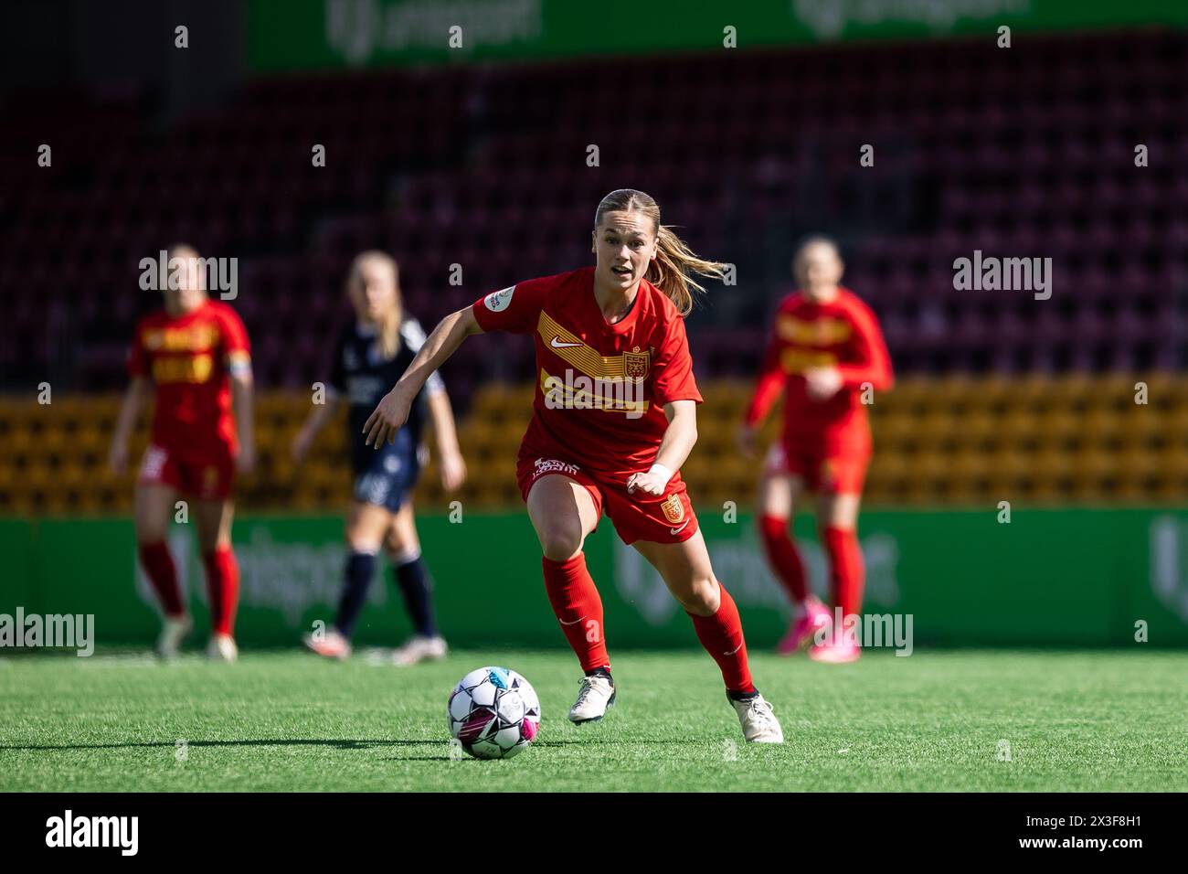 Farum, Denmark. 21st, April 2024. Josefine Funch (24) of FC ...