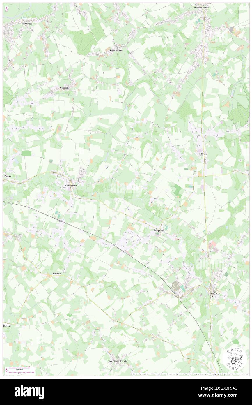 Galmaarden, Provincie Vlaams-Brabant, BE, Belgium, Flanders, N 50 45' 6'', N 3 59' 36'', map, Cartascapes Map published in 2024. Explore Cartascapes, a map revealing Earth's diverse landscapes, cultures, and ecosystems. Journey through time and space, discovering the interconnectedness of our planet's past, present, and future. Stock Photo