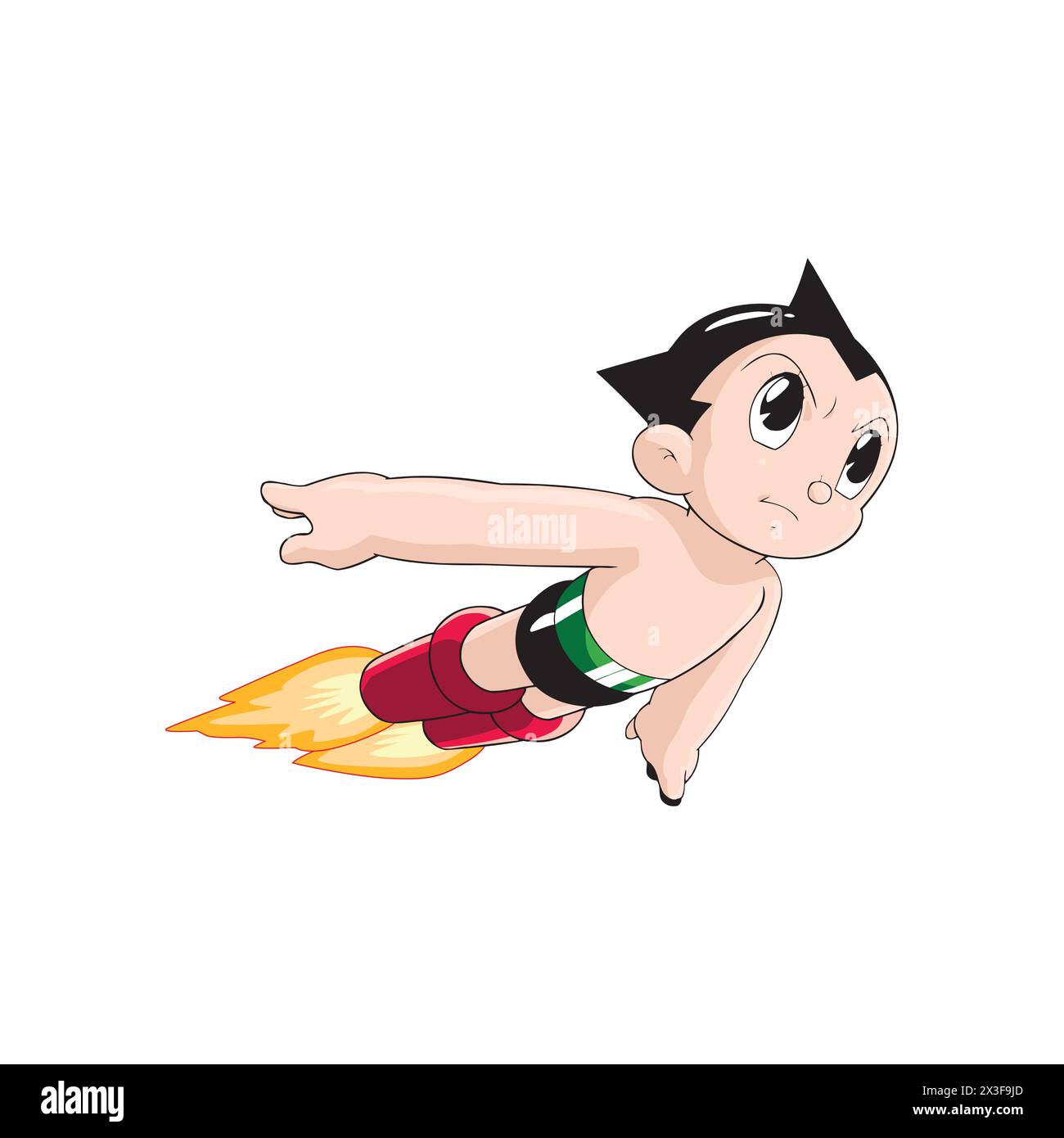 Astroboy flying robot animated vector illustration Stock Vector Image ...