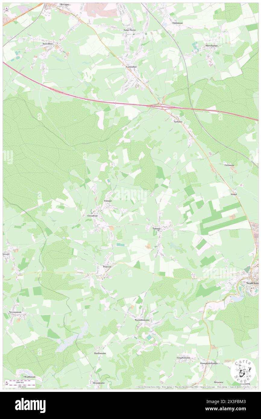 Tournay, Province du Luxembourg, BE, Belgium, Wallonia, N 49 51' 16'', N 5 23' 53'', map, Cartascapes Map published in 2024. Explore Cartascapes, a map revealing Earth's diverse landscapes, cultures, and ecosystems. Journey through time and space, discovering the interconnectedness of our planet's past, present, and future. Stock Photo
