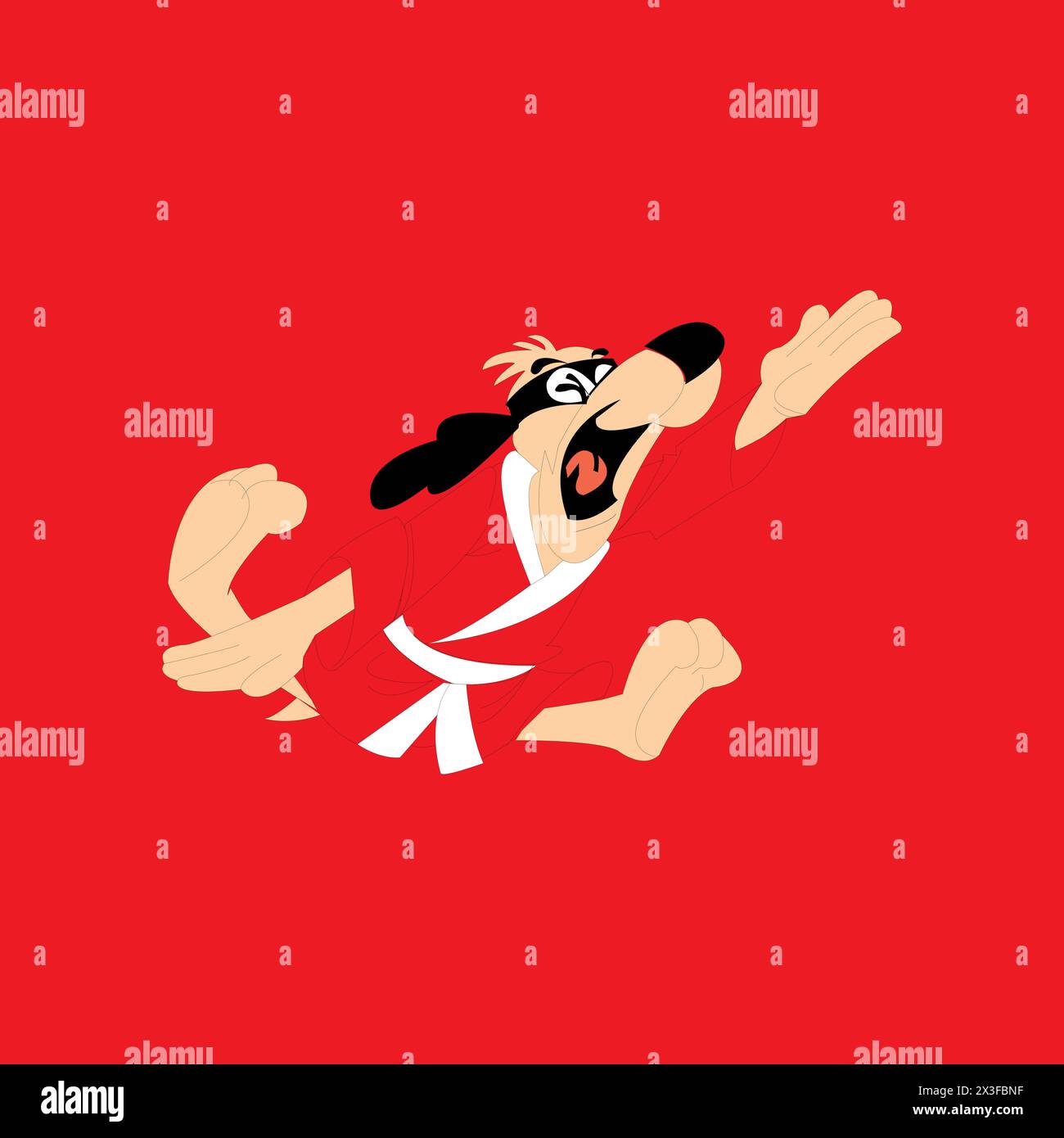 Hong kong phooey dog martial art vector illustration Stock Vector