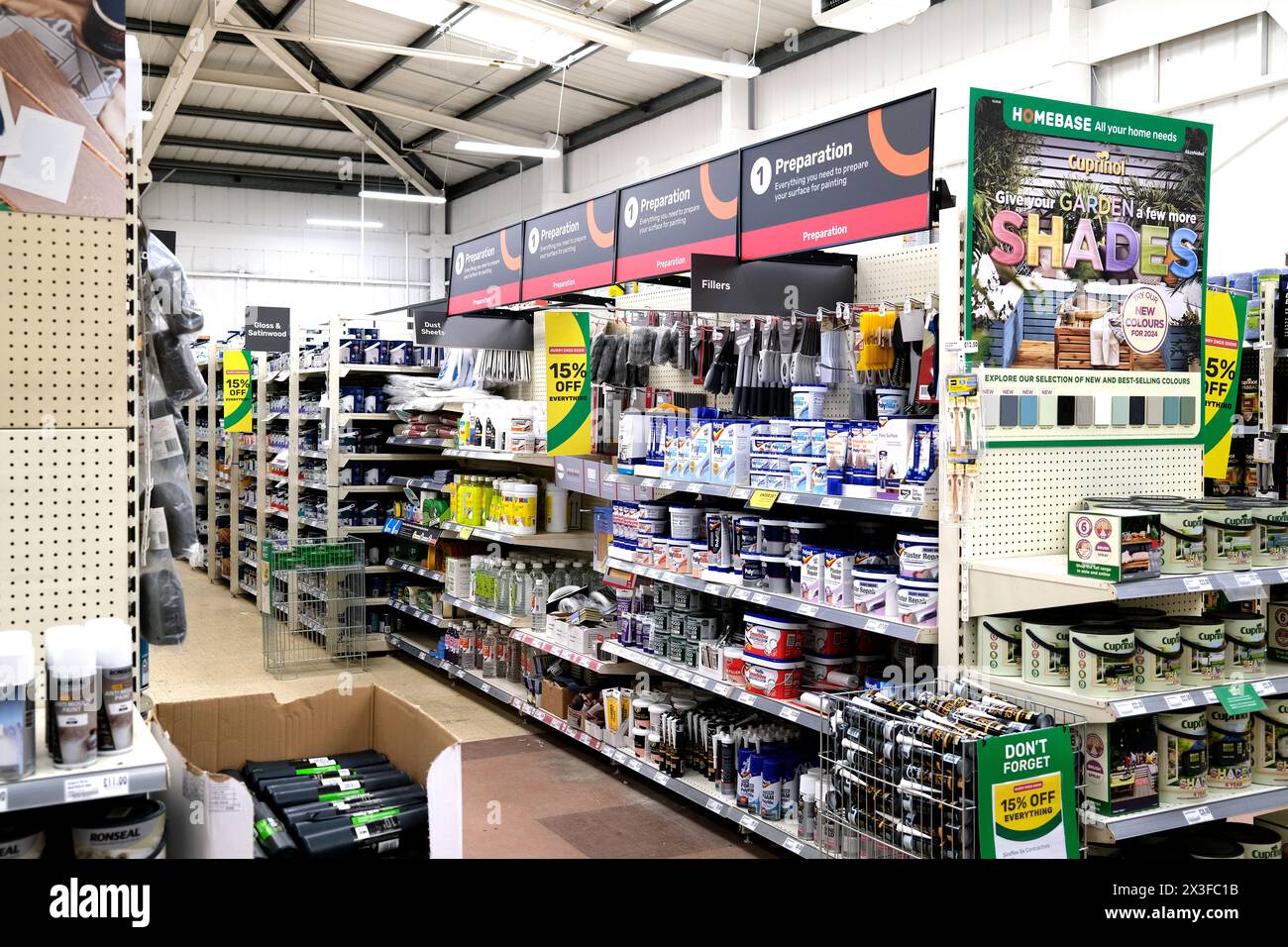 homebase DIY store(interior),herne bay, thanet,east kent,uk april 2024 Stock Photo