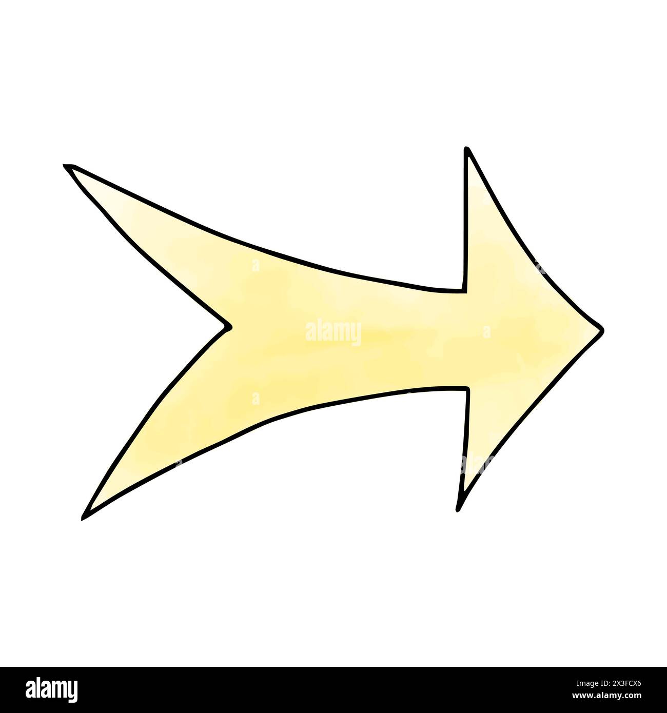 Arrow watercolor doodle element, vector illustration Stock Vector Image ...