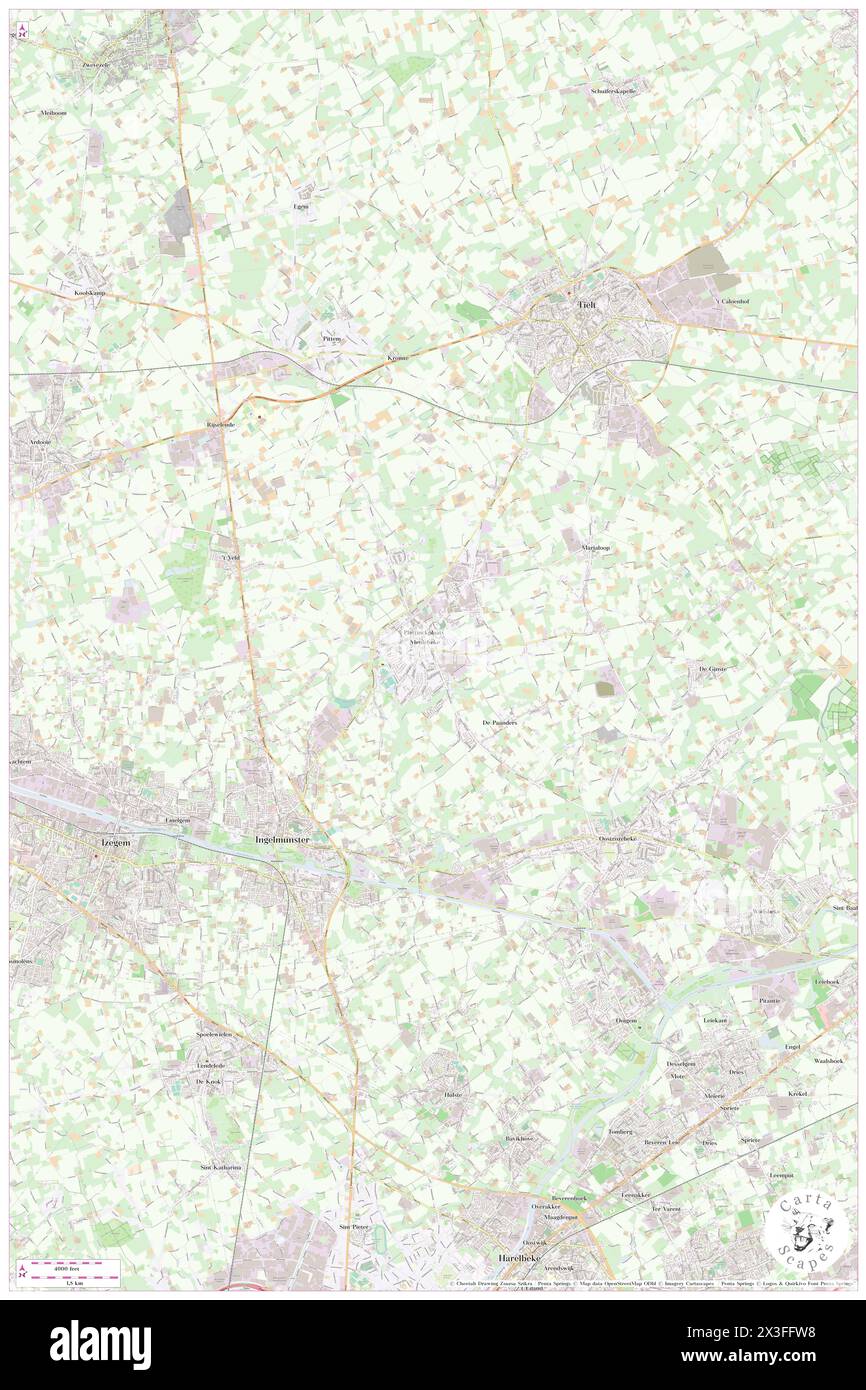 Meulebeke, , BE, Belgium, Flanders, N 50 55' 54'', N 3 17' 38'', map, Cartascapes Map published in 2024. Explore Cartascapes, a map revealing Earth's diverse landscapes, cultures, and ecosystems. Journey through time and space, discovering the interconnectedness of our planet's past, present, and future. Stock Photo