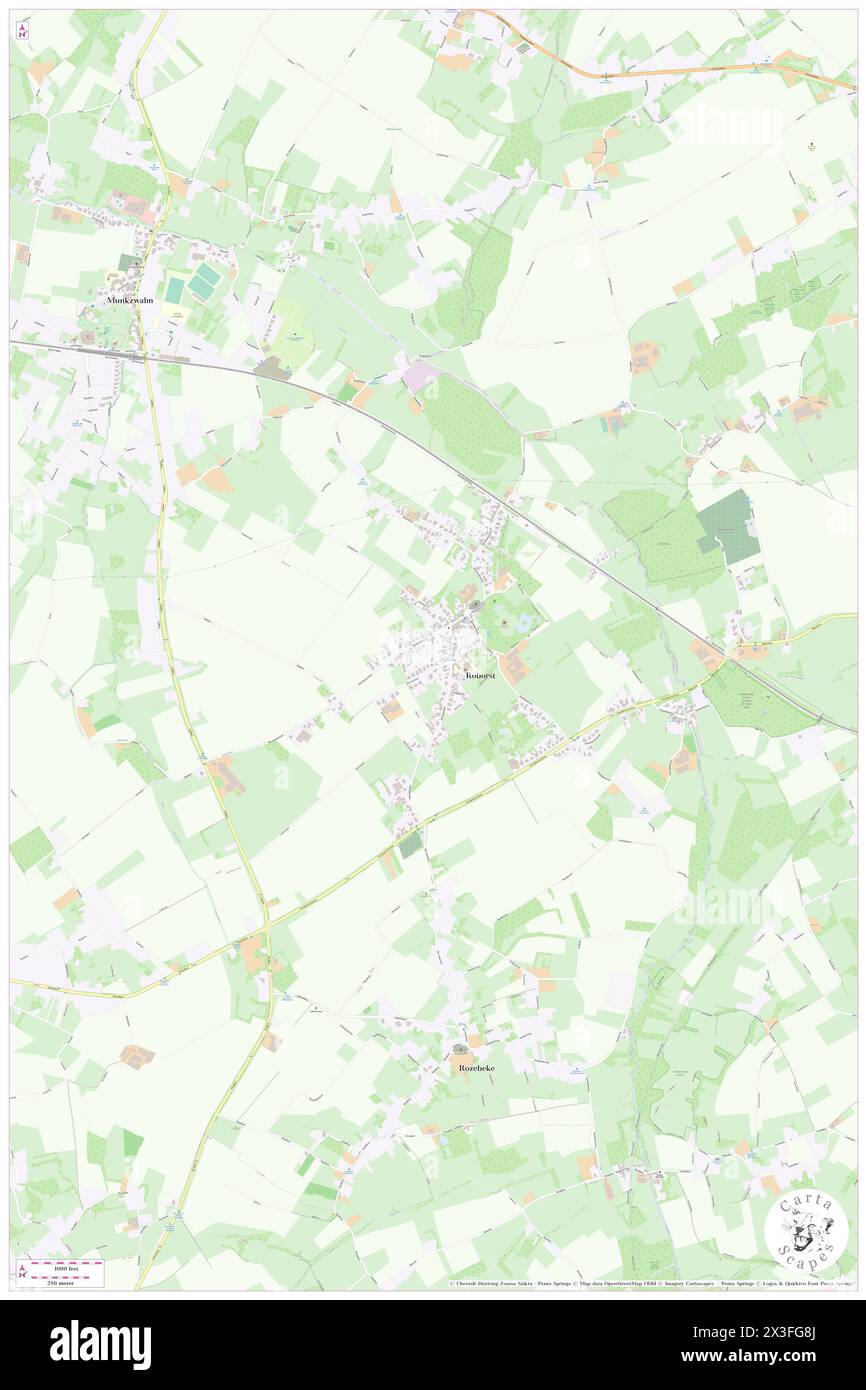 Roborst, Provincie Oost-Vlaanderen, BE, Belgium, Flanders, N 50 51' 59'', N 3 45' 10'', map, Cartascapes Map published in 2024. Explore Cartascapes, a map revealing Earth's diverse landscapes, cultures, and ecosystems. Journey through time and space, discovering the interconnectedness of our planet's past, present, and future. Stock Photo
