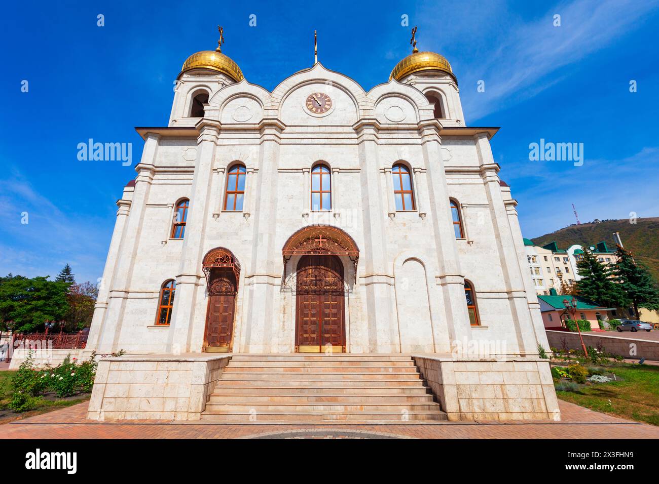 Christ the Saviour or Spassky Cathedral in Pyatigorsk, a spa city in Caucasian Mineral Waters region, Stavropol Krai in Russia Stock Photo
