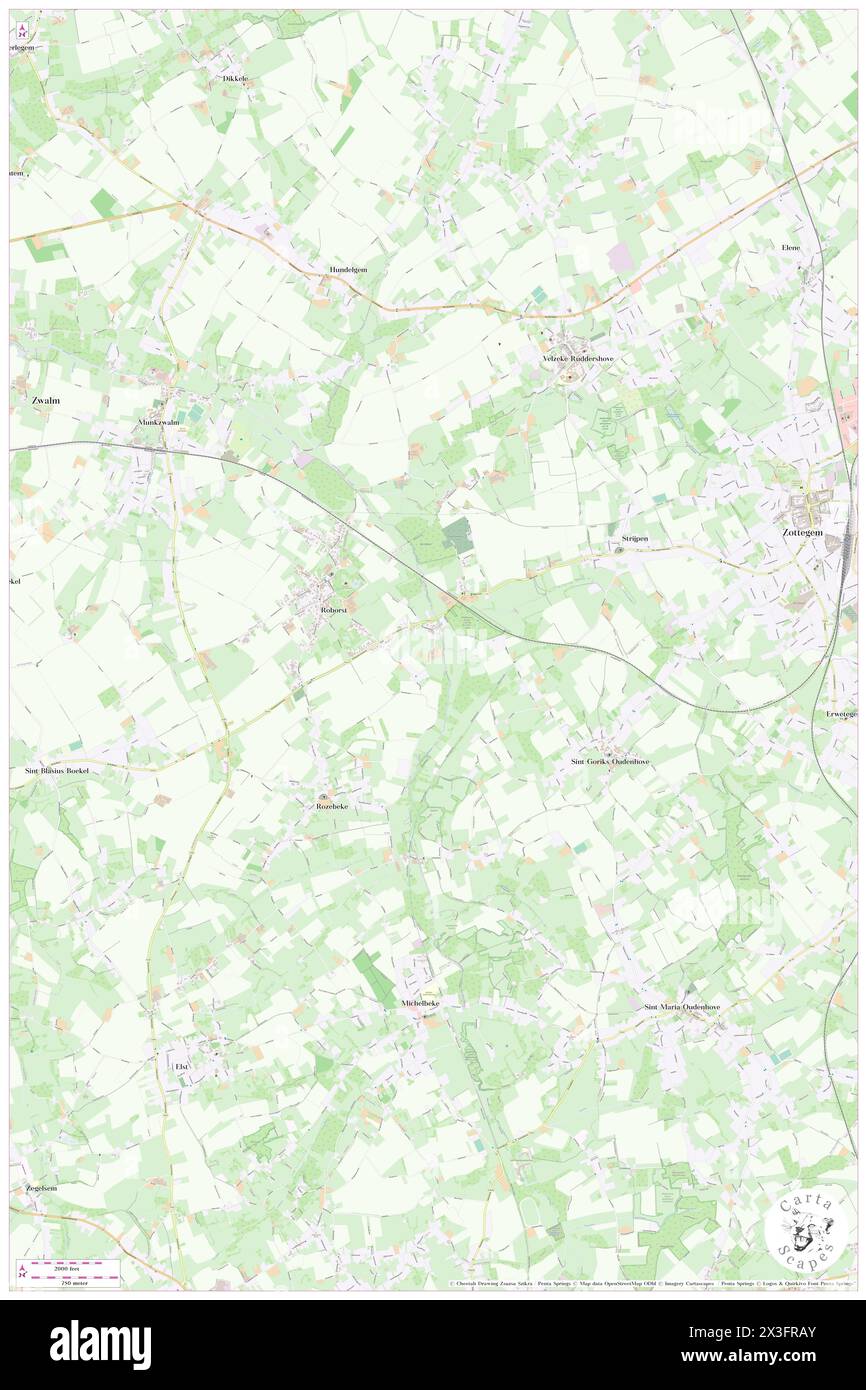 Machelgem, Provincie Oost-Vlaanderen, BE, Belgium, Flanders, N 50 51' 38'', N 3 45' 55'', map, Cartascapes Map published in 2024. Explore Cartascapes, a map revealing Earth's diverse landscapes, cultures, and ecosystems. Journey through time and space, discovering the interconnectedness of our planet's past, present, and future. Stock Photo