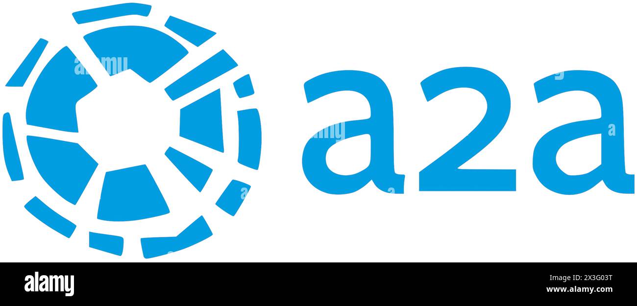 New York, USA - 9 March 2024: a2a Company Logo, Corporation Icon, Illustrative Editorial. Stock Photo