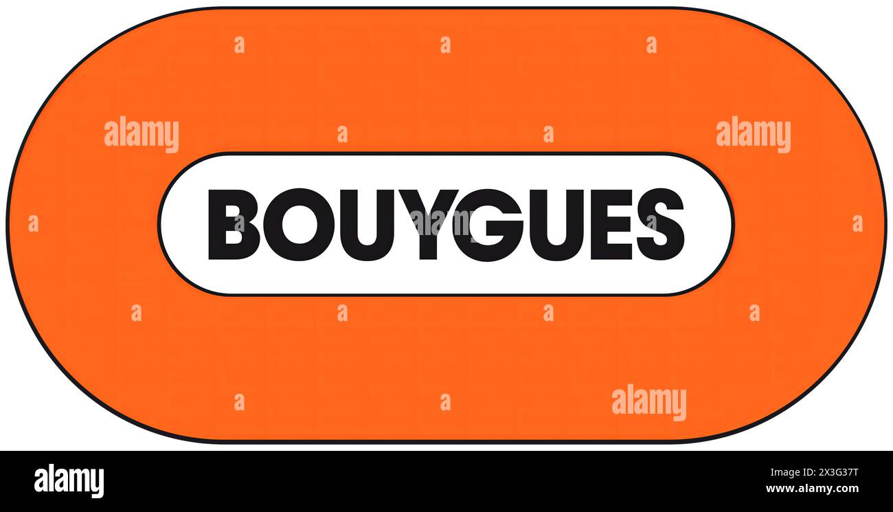 New York, USA - 9 March 2024: Bouygues Company Logo, Corporation Icon. Stock Photo