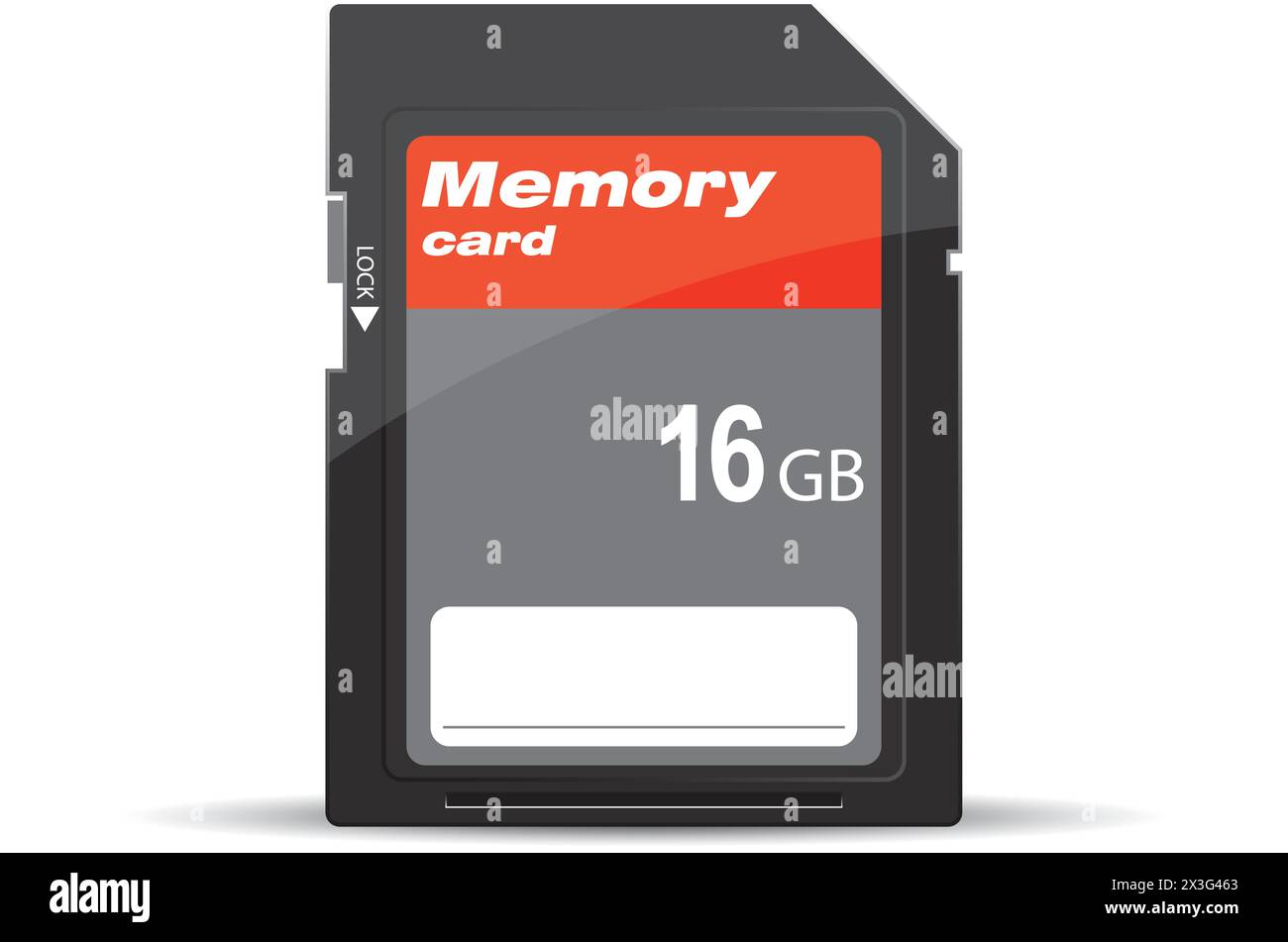 Memory card vector illustration. Isolated Stock Vector