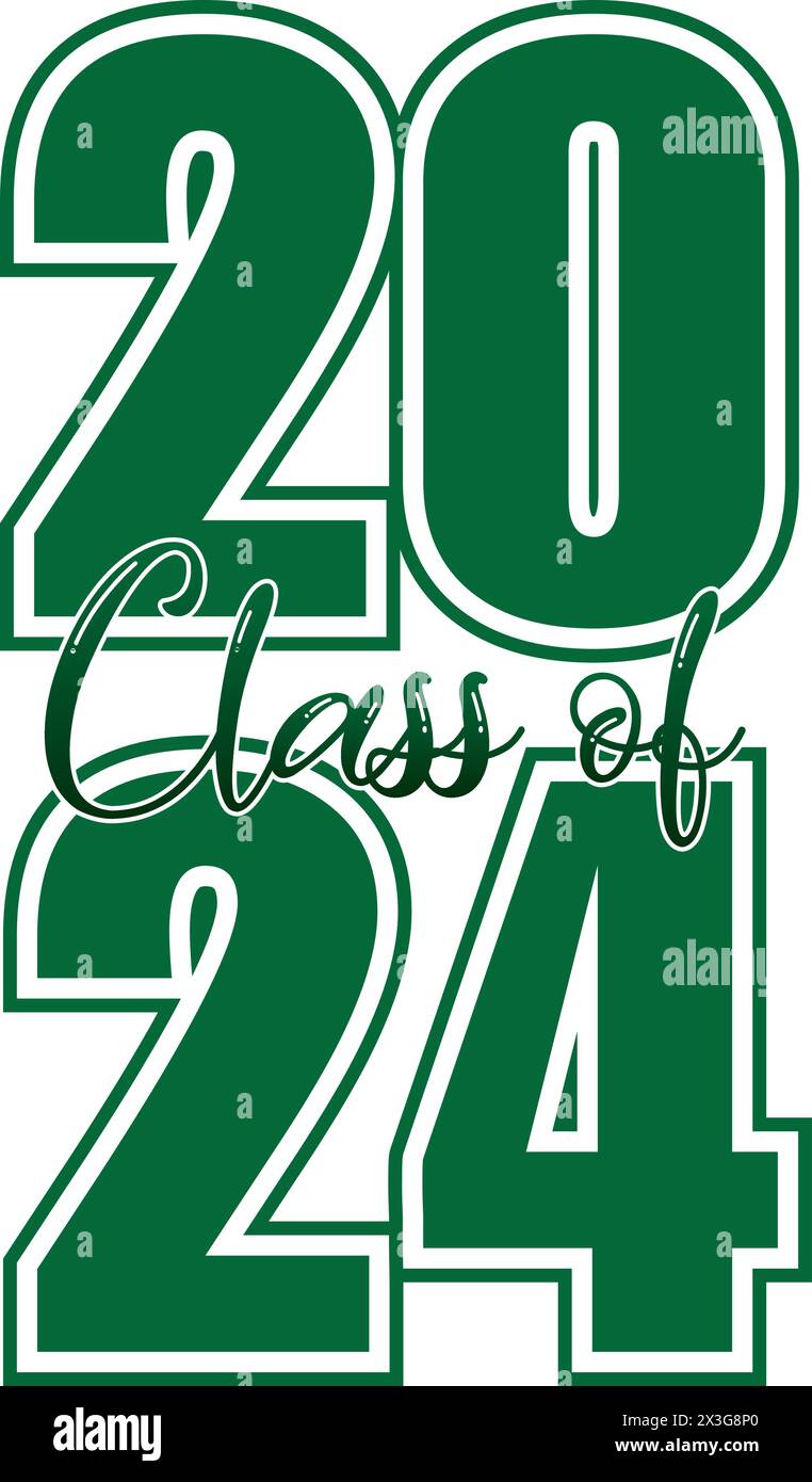 Class of 2024 Stacked Black and White Banner Stock Vector Image & Art ...