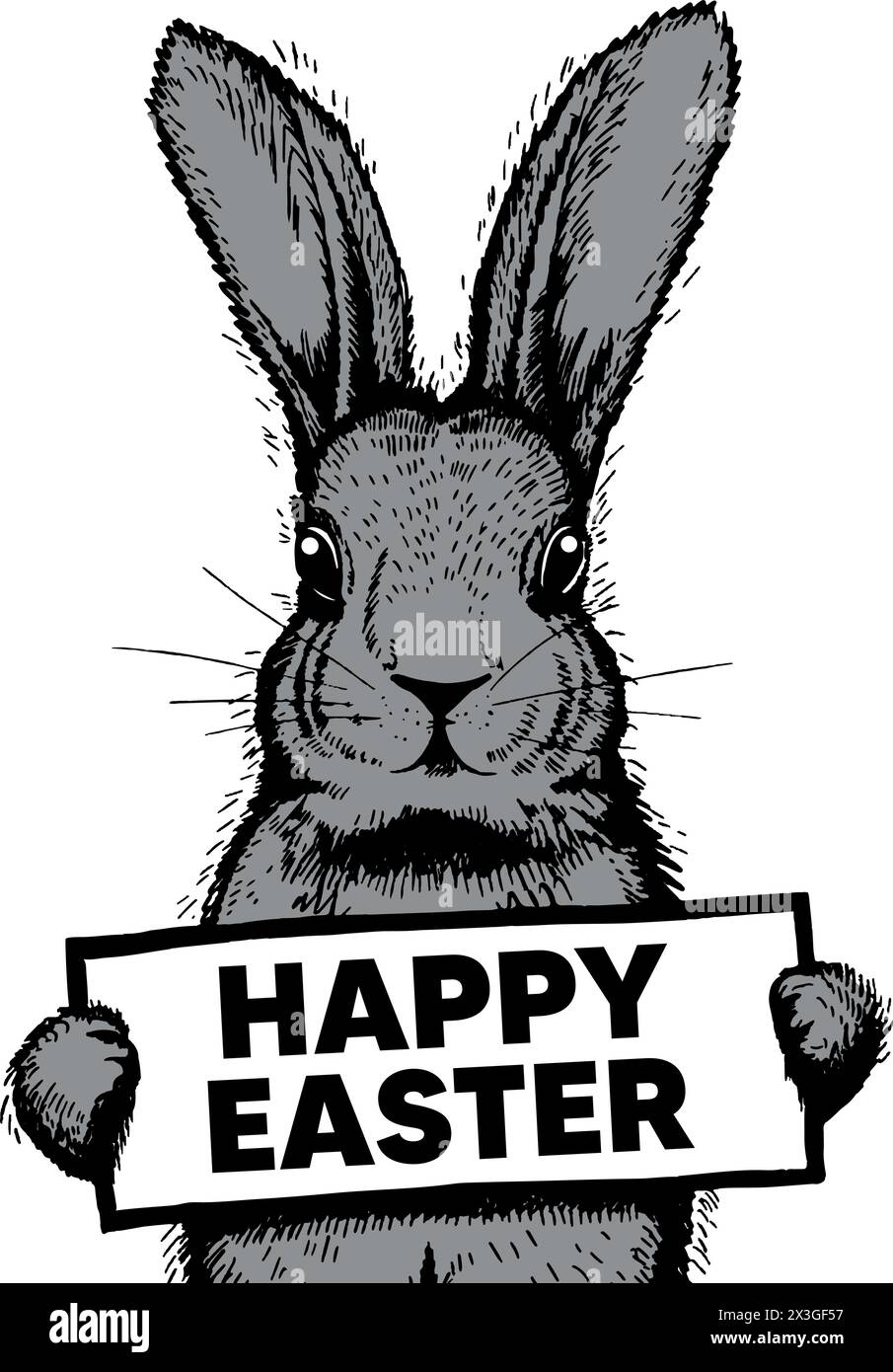 Easter bunny.Easter rabbit illustration Stock Vector