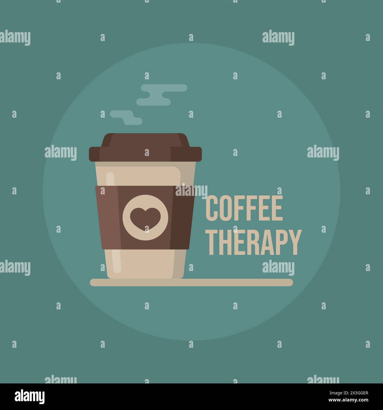 Coffee therapy. Coffee cup vector illustration Stock Vector Image & Art ...