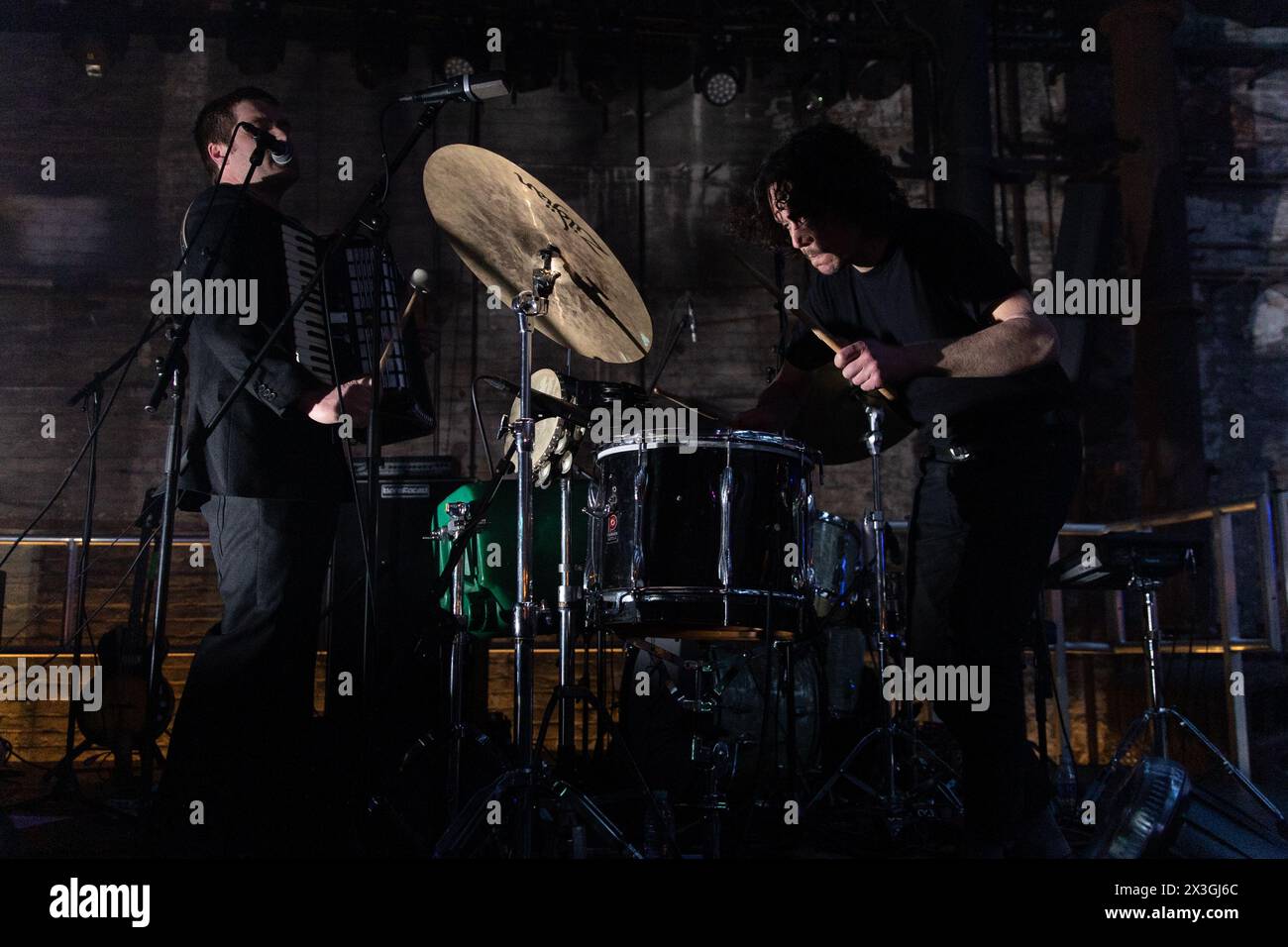 Newcastle, UK - Scottish musician Callum Easter supports Nadine Shah at Boiler Shop, on the first night of her UK tour. Photo credit Jill O'Donnell/Alamy Live News Stock Photo