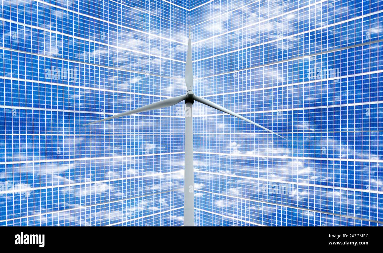 Sustainable energy, conceptual illustration. Stock Photo