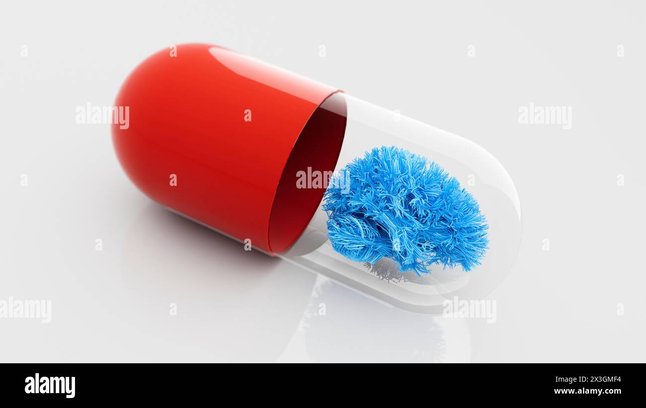 Alzheimer's medication, conceptual illustration Stock Photo - Alamy