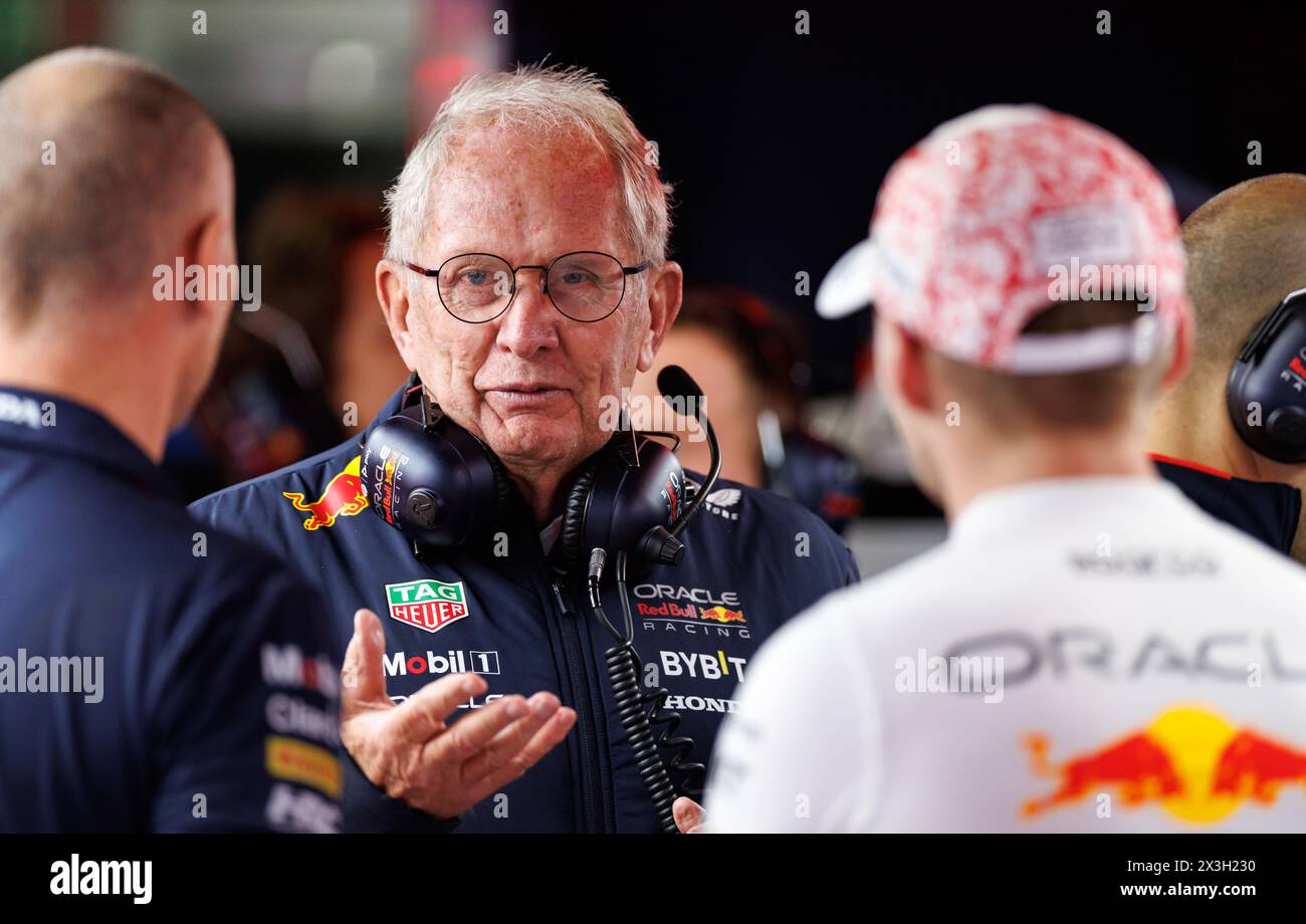 Suzuka Circuit, 5 April 2024: Dr. Helmut Marko, Director of Red Bull F1 and head of Red Bull's driver development programme during the 2024 Japan Form Stock Photo
