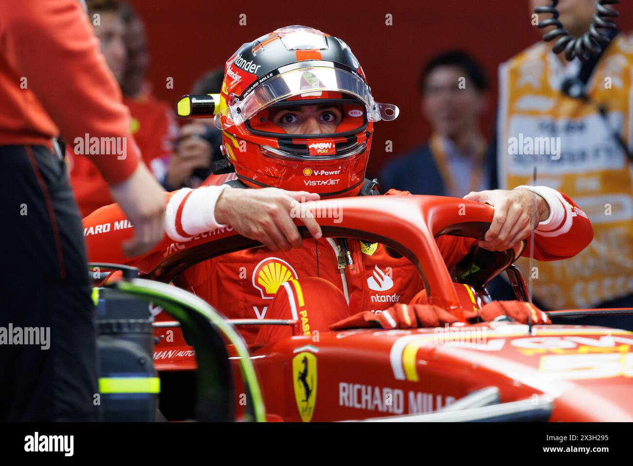 Suzuka Circuit, 5 April 2024 Carlos Sainz (ESP) of Ferrari during the