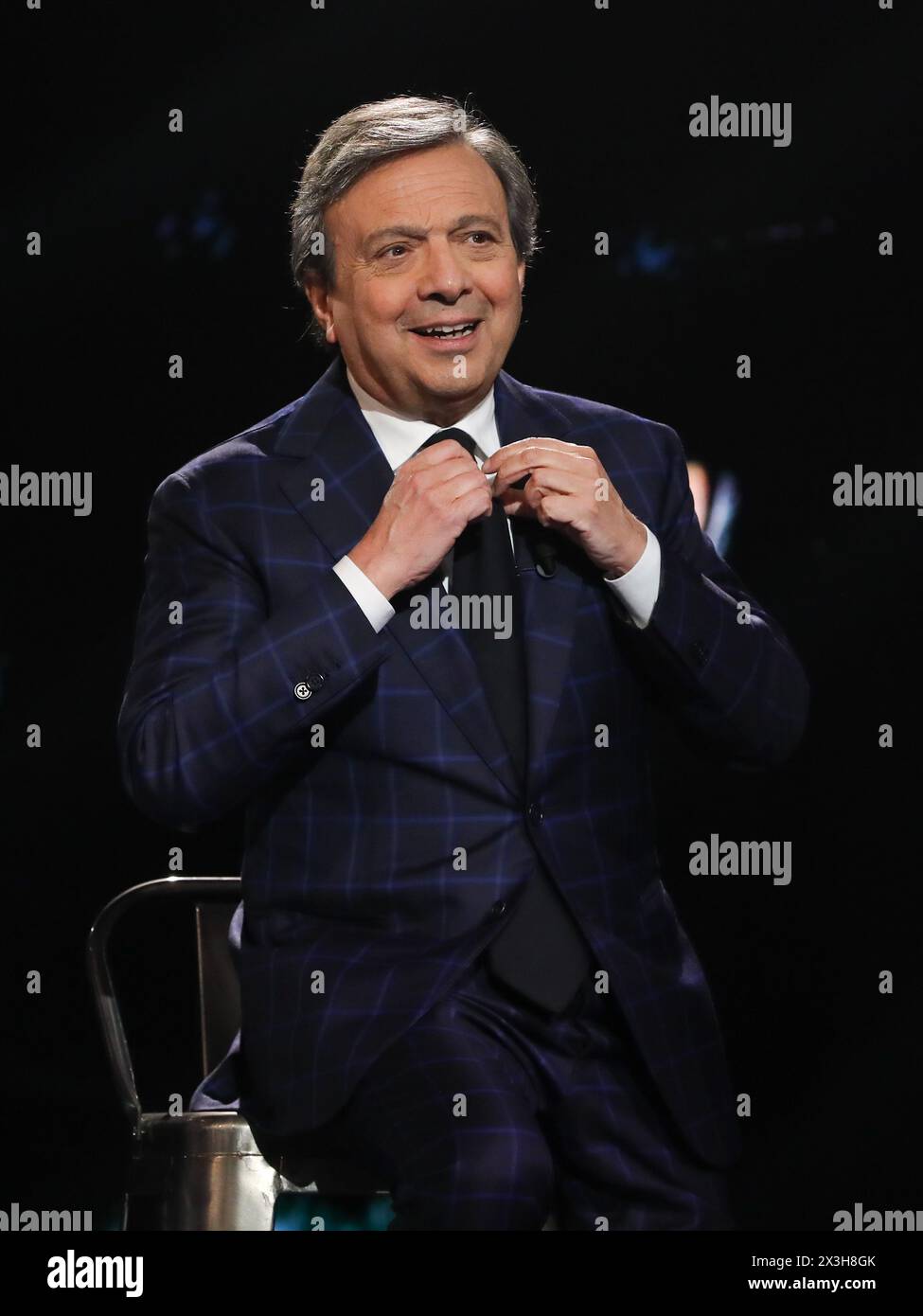 Rome, Italy. 27th Apr, 2024. Rome, Rai ex Dear studios, TV show 