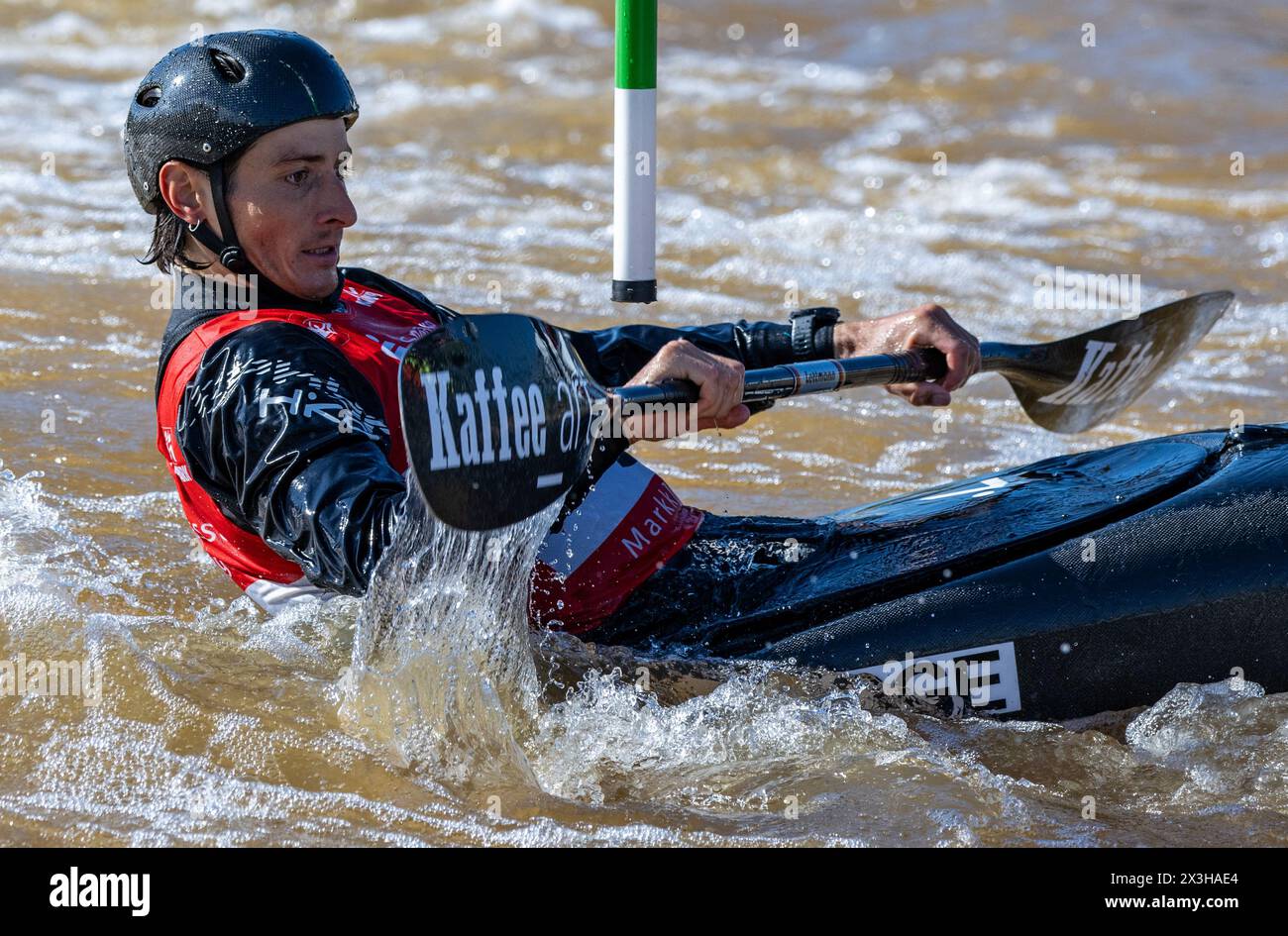 27 April 2024, Saxony, Markkleeberg Canoeing German Olympic