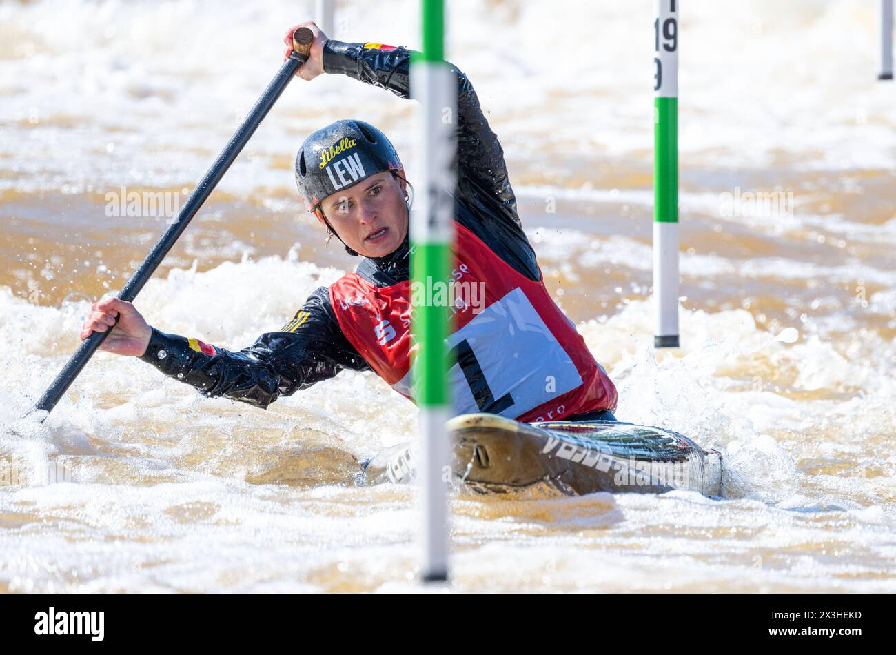 27 April 2024, Saxony, Markkleeberg Canoeing German Olympic