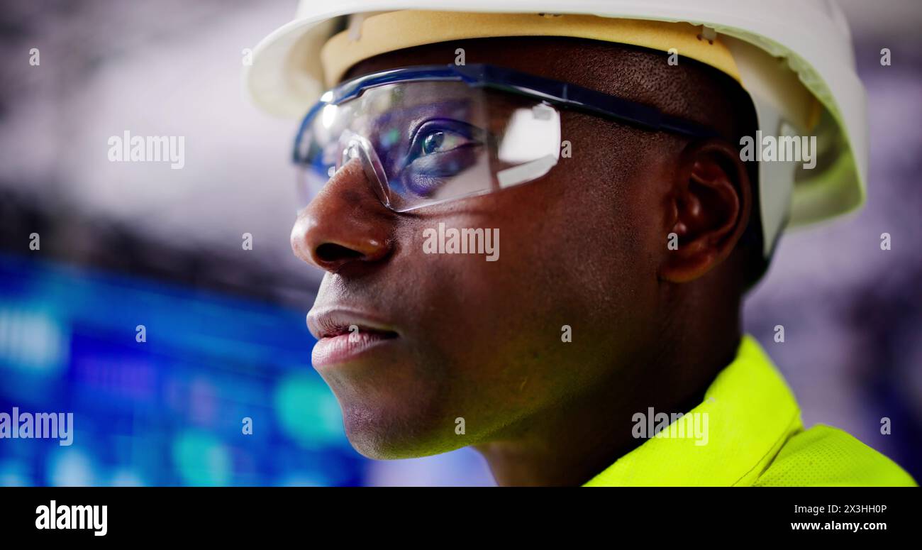 Engineer Operator Using Scada System At Industrial Plant Stock Photo ...