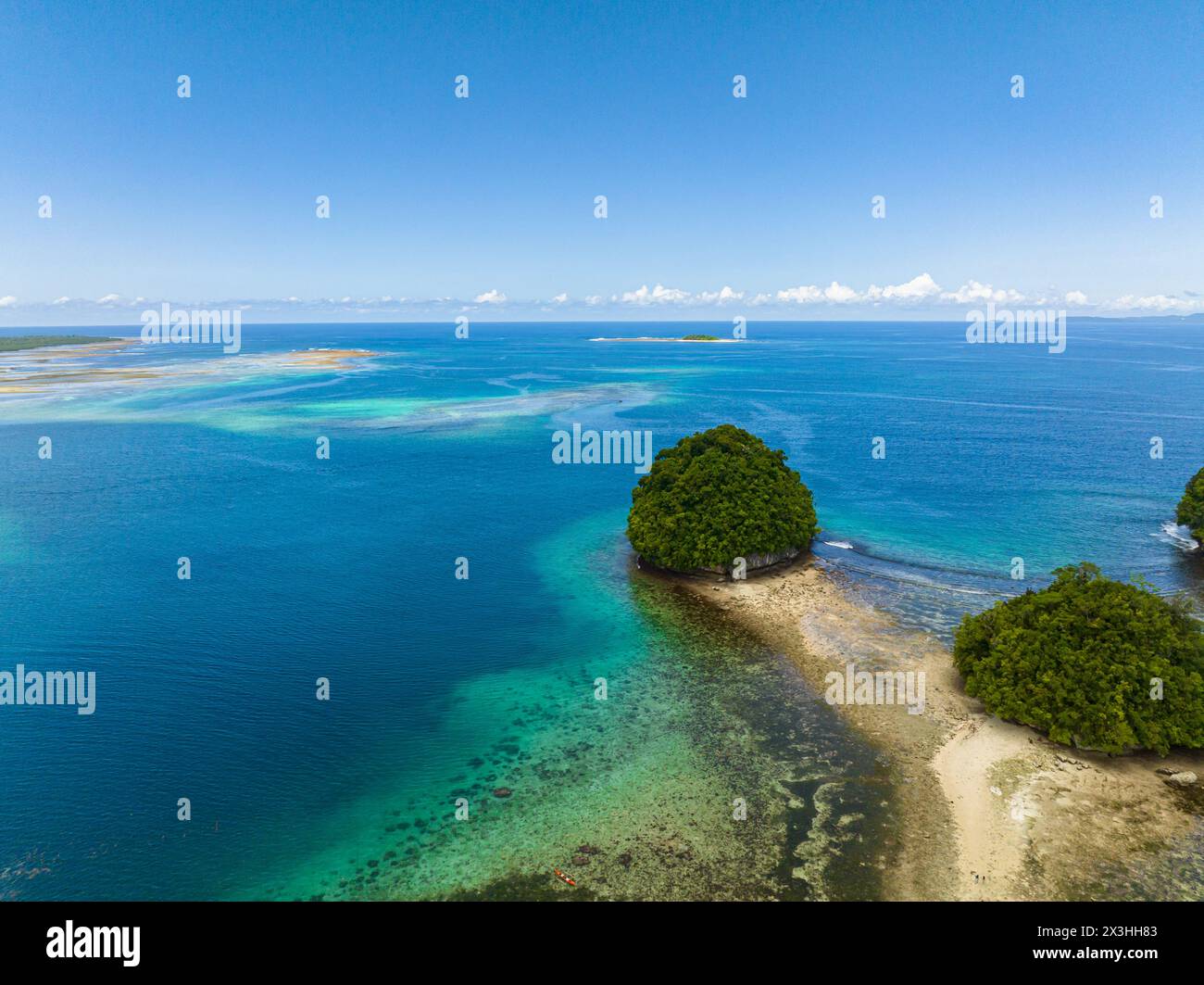 Boslon Island of Britania Islands. Surigao del Sur. Mindanao, Philippines. Stock Photo