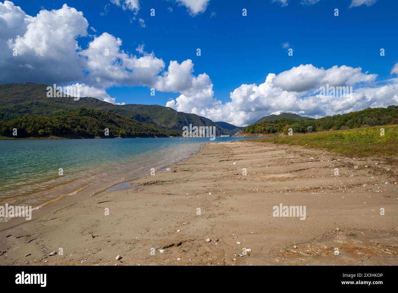 Lago Del Salto, Lazio’s largest artificial lake in a serene day of october Stock Photo