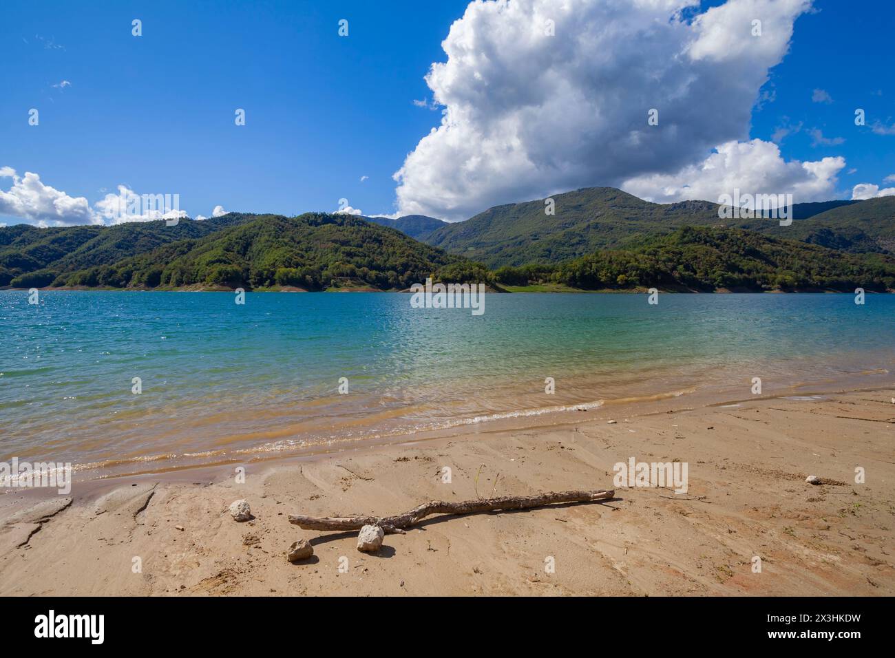 Lago Del Salto, Lazio’s largest artificial lake in a serene day of october Stock Photo