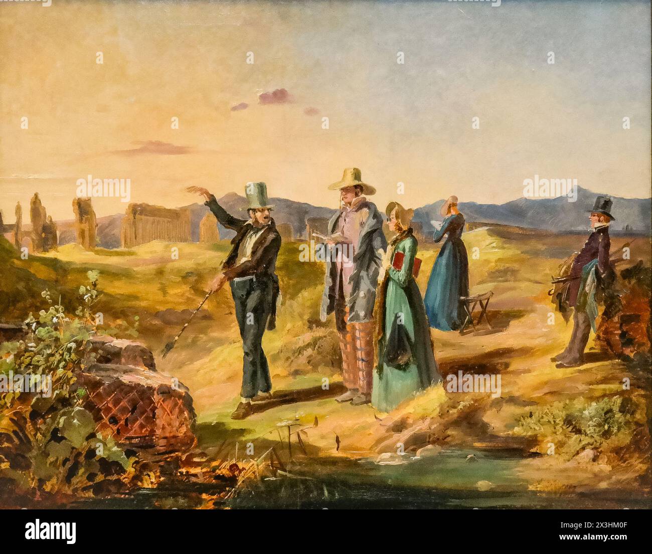 Carl Spitzweg, Der Sonntagsspaziergang, 1841. Berlin, Alte Nationalgalerie Stock Photo