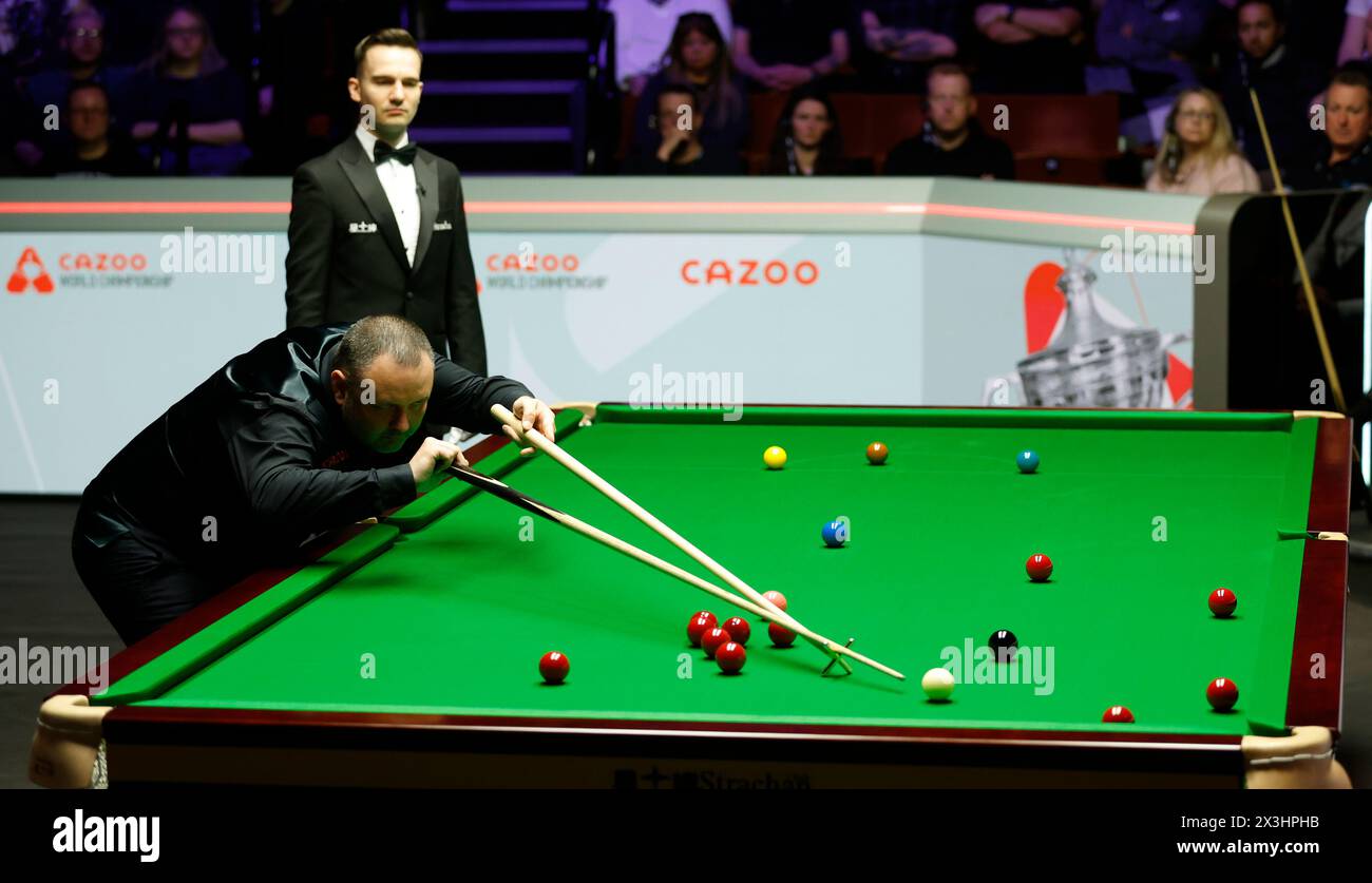 Stephen Maguire on day eight of the 2024 Cazoo World Snooker Championship at the Crucible Theatre, Sheffield. Picture date: Saturday April 27, 2024. Stock Photo
