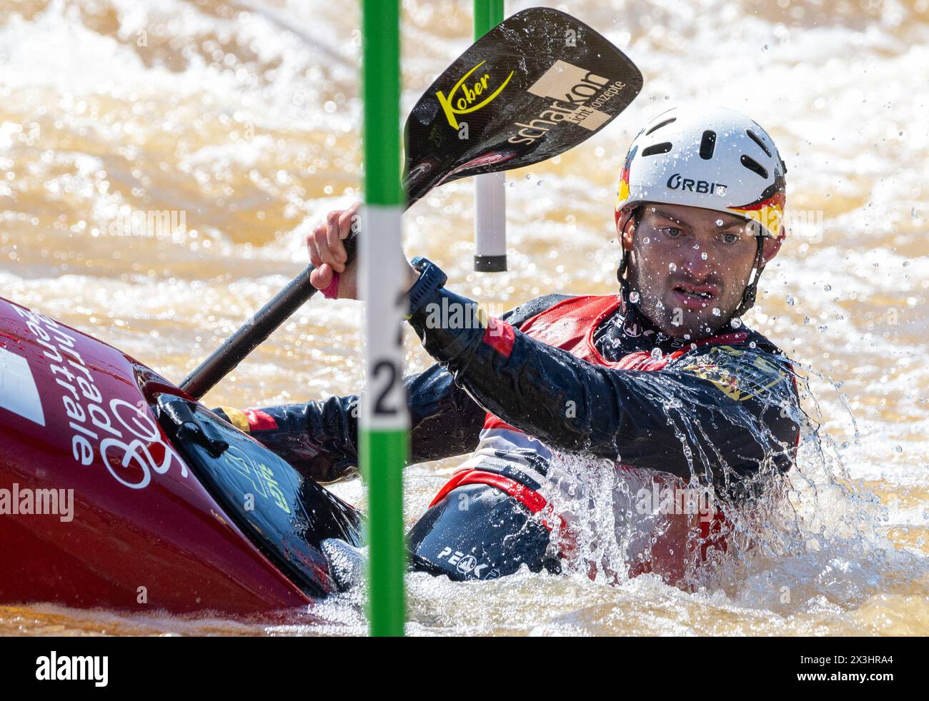 27 April 2024, Saxony, Markkleeberg Canoeing German Olympic