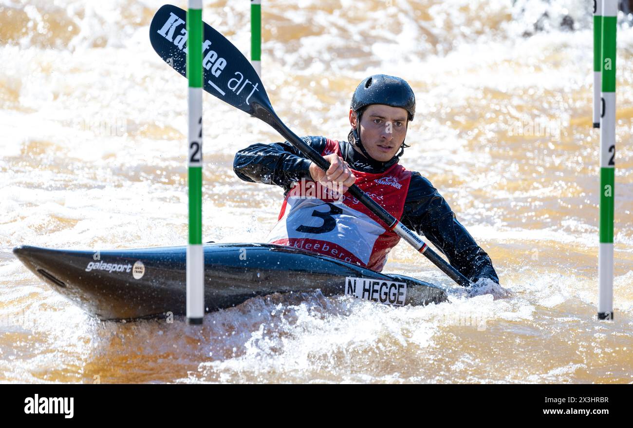 27 April 2024, Saxony, Markkleeberg Canoeing German Olympic