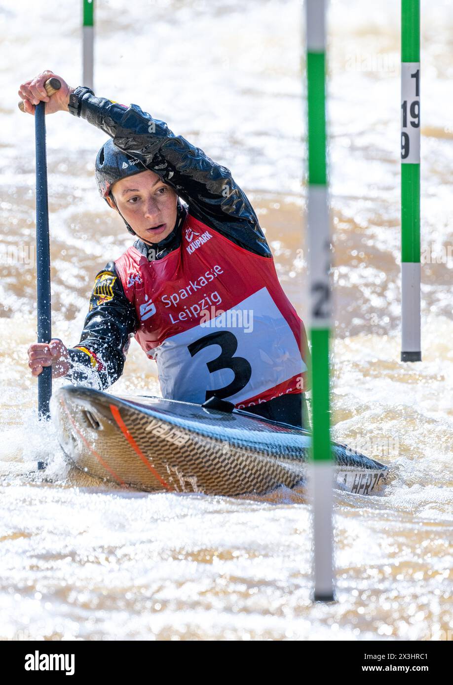 27 April 2024, Saxony, Markkleeberg Canoeing German Olympic