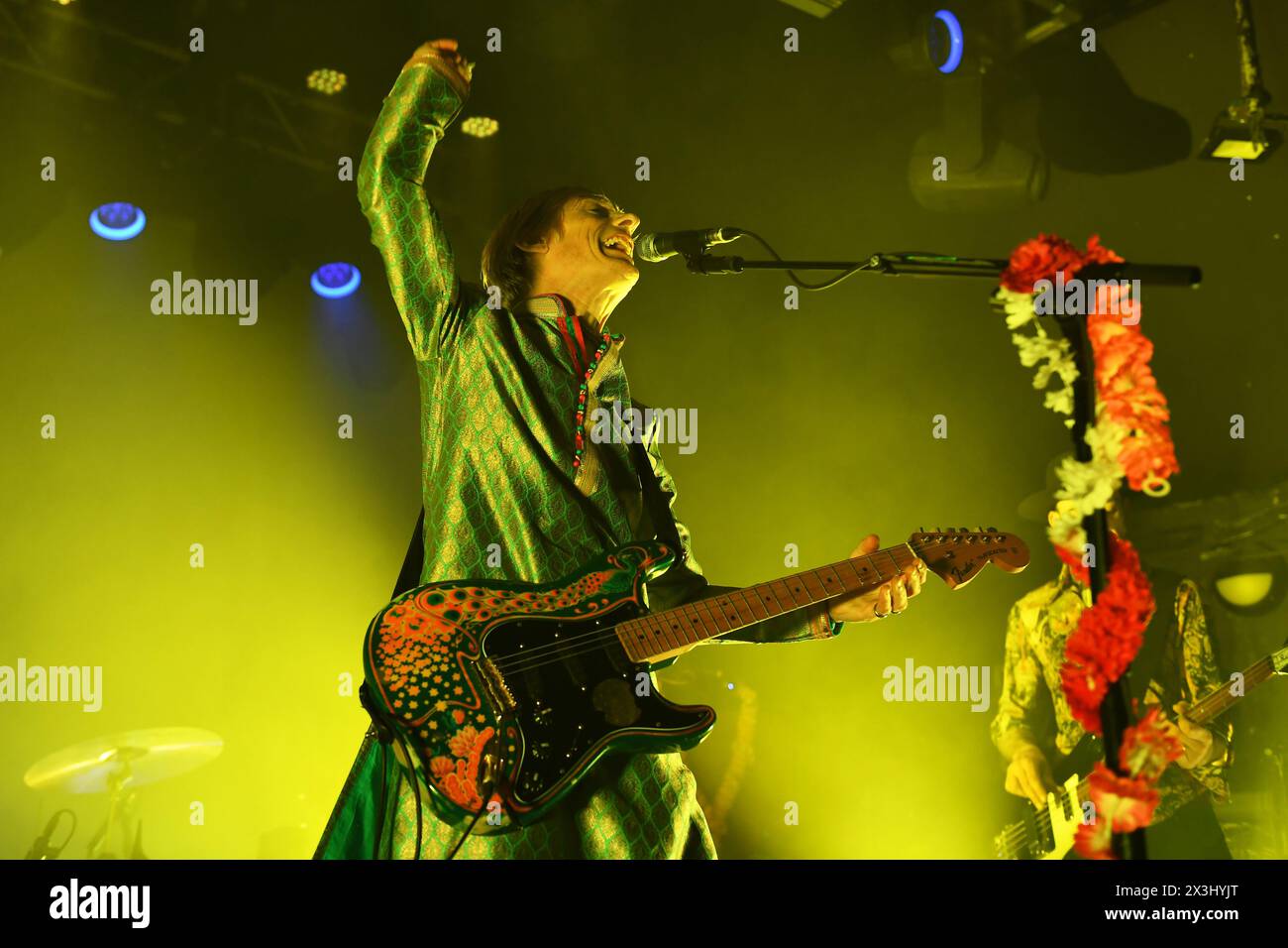 LONDON, ENGLAND APRIL 26 Crispian Mills of ‘Kula Shaker’ performing