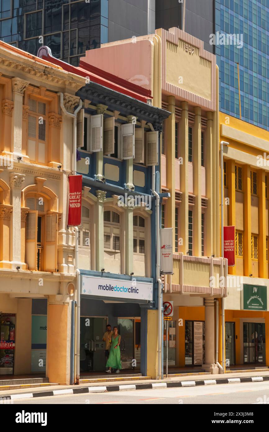 Asia, Singapore, Chinatown, Historical Buildings on South Bridge Road Stock Photo