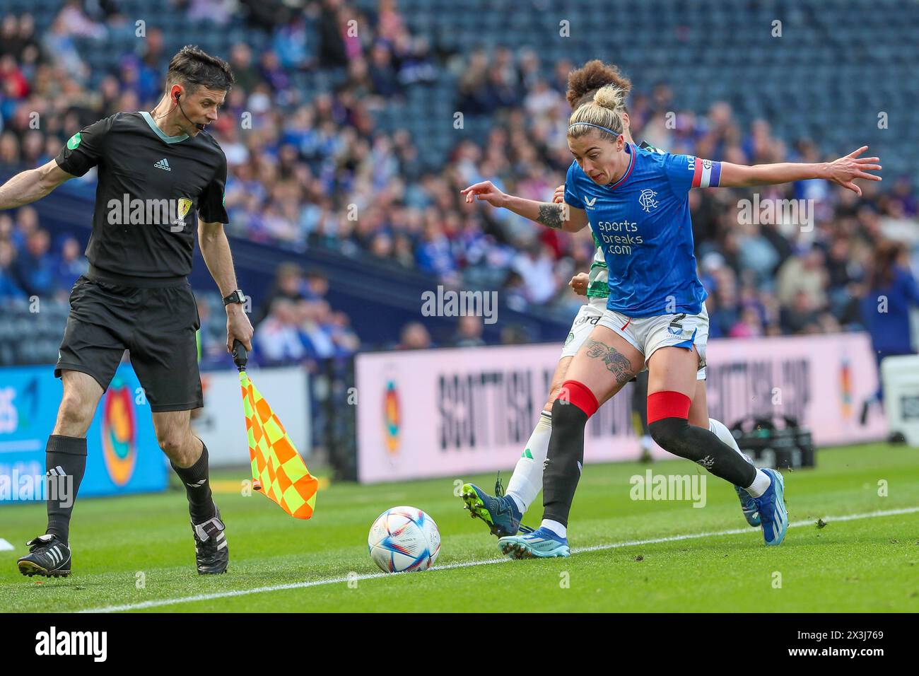 27 April 2024. Glasgow, UK. Rangers play Celtic in the Scottish Gas