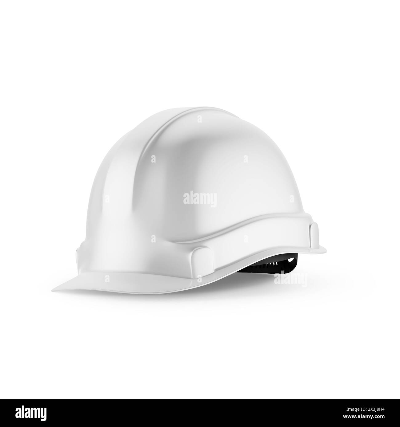 Hard Hat Mockup 3D Rendering on Isolated Background Stock Photo