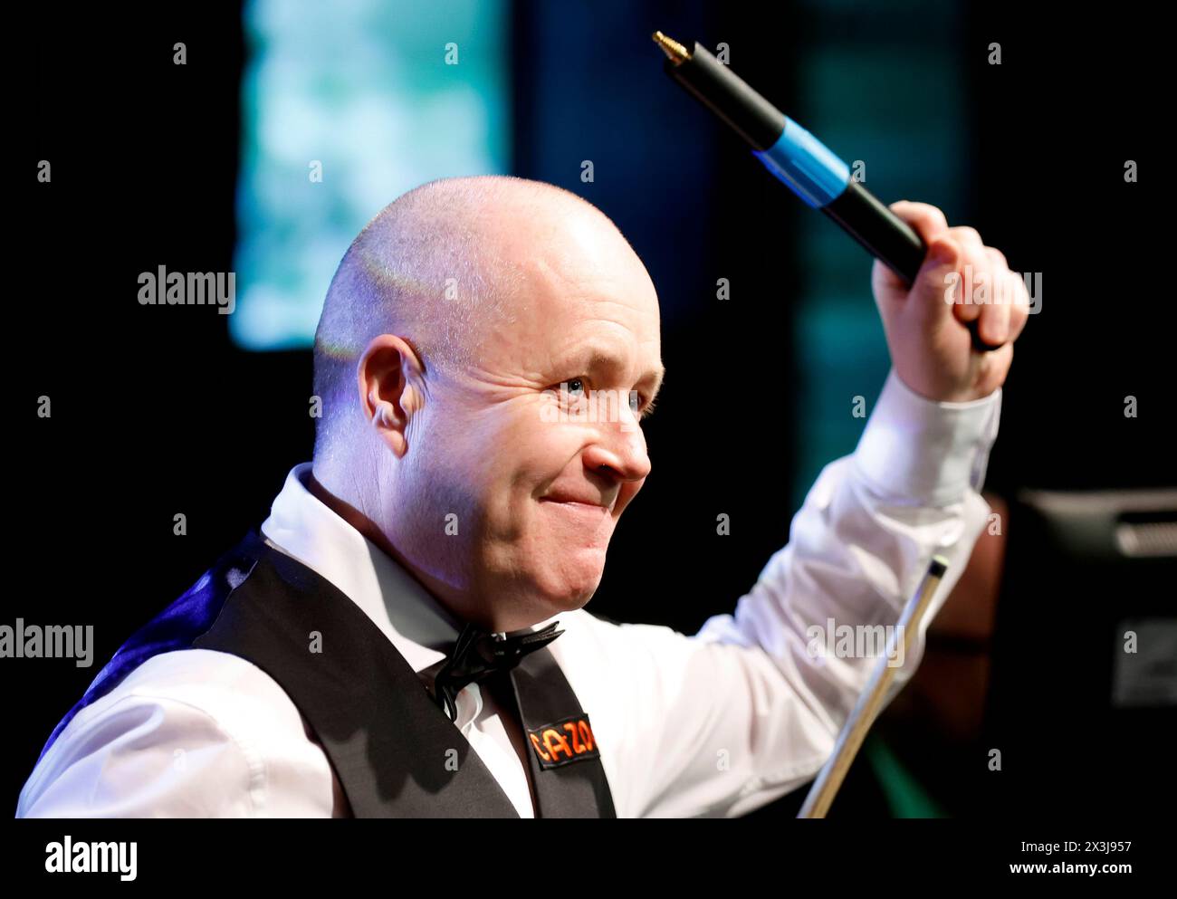 John Higgins on day eight of the 2024 Cazoo World Snooker Championship at the Crucible Theatre, Sheffield. Picture date: Saturday April 27, 2024. Stock Photo