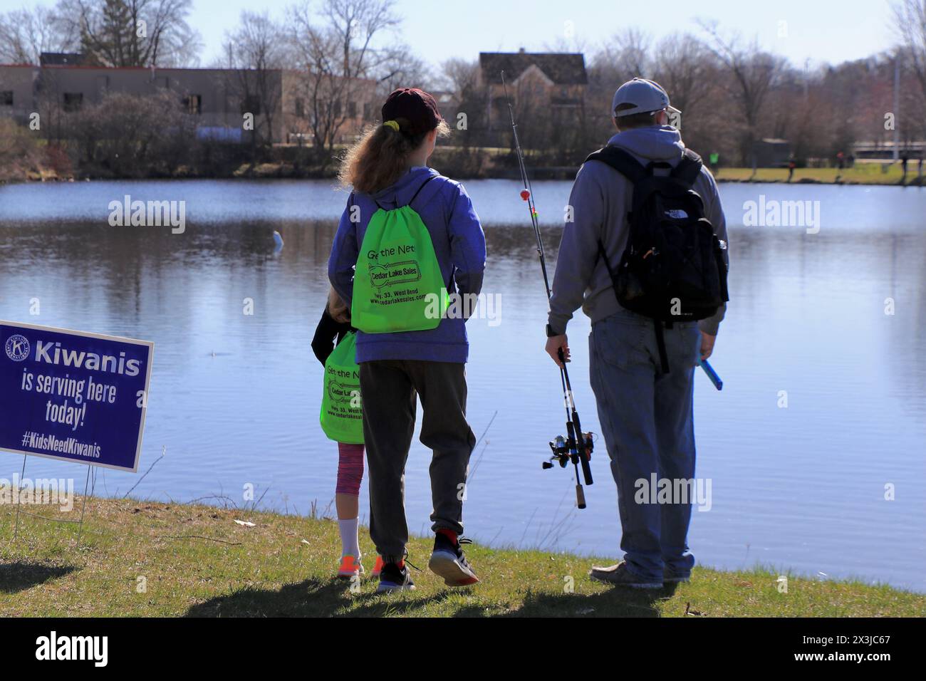 Kids fishing clinic in west bend Wisconsin April 2023 Stock Photo Alamy