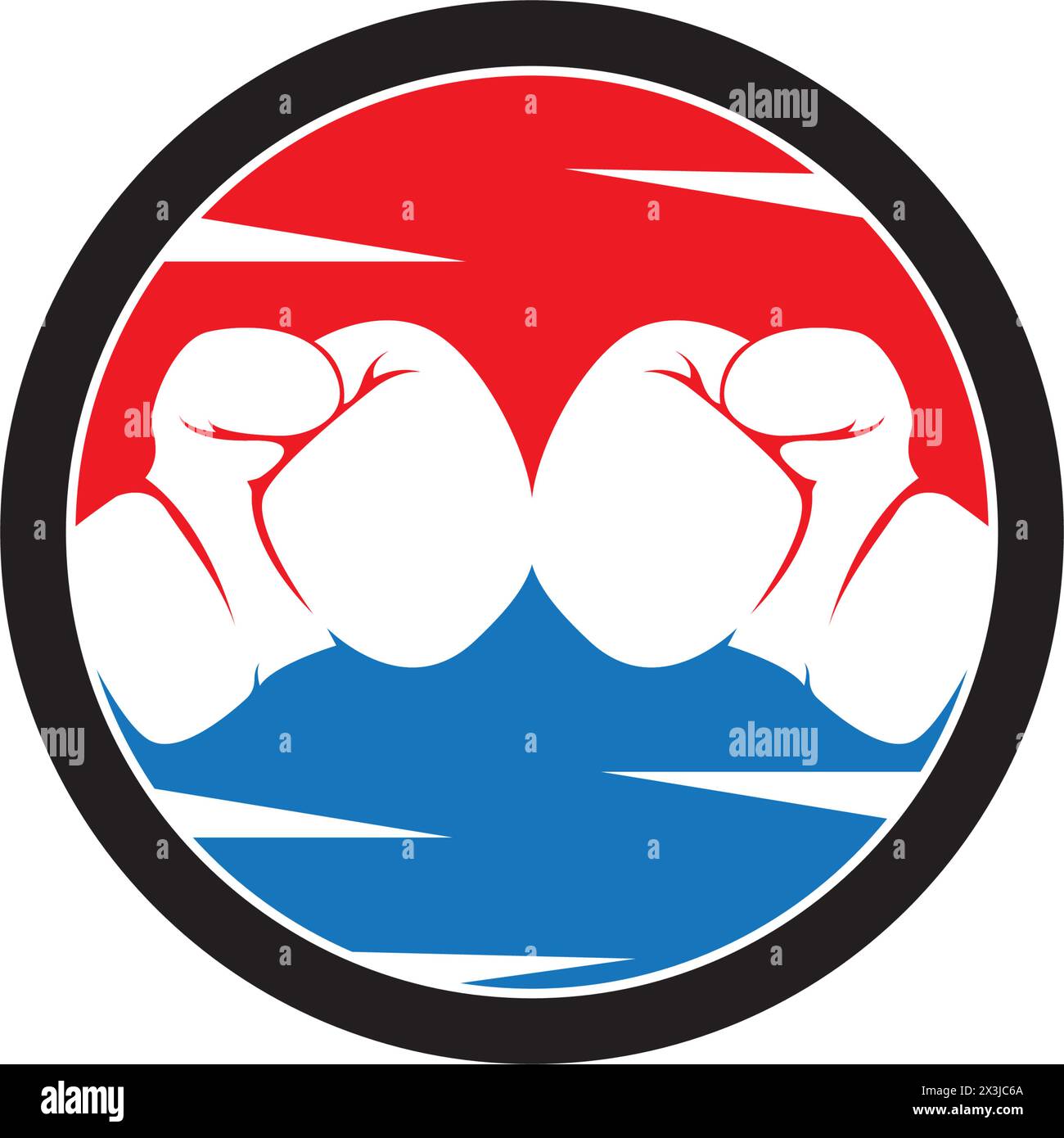 boxing gloves logo vector icon illustration design Stock Vector