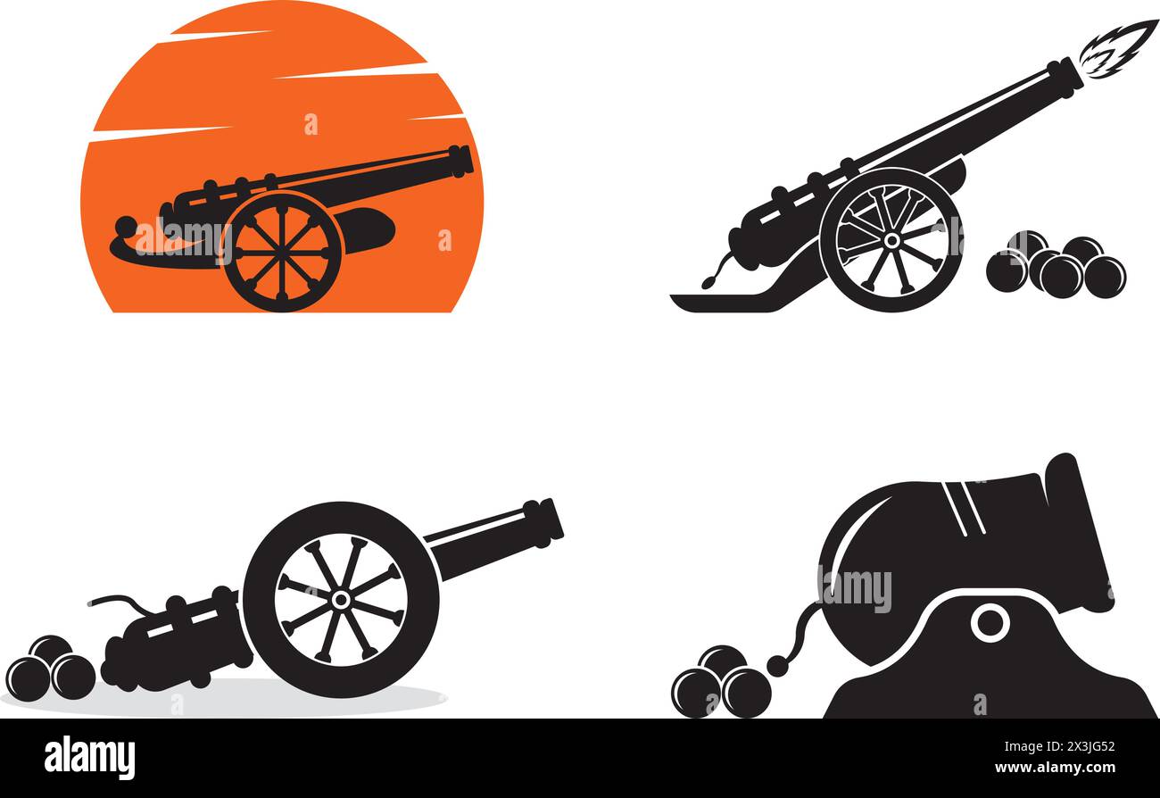 cannon logo vector design template illustration Stock Vector