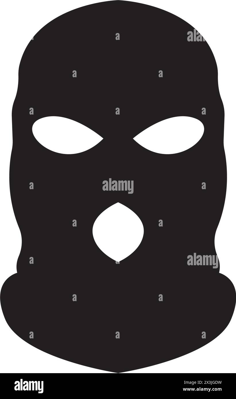 Criminal mask and Bandit icon, logo vector design illustration Stock Vector